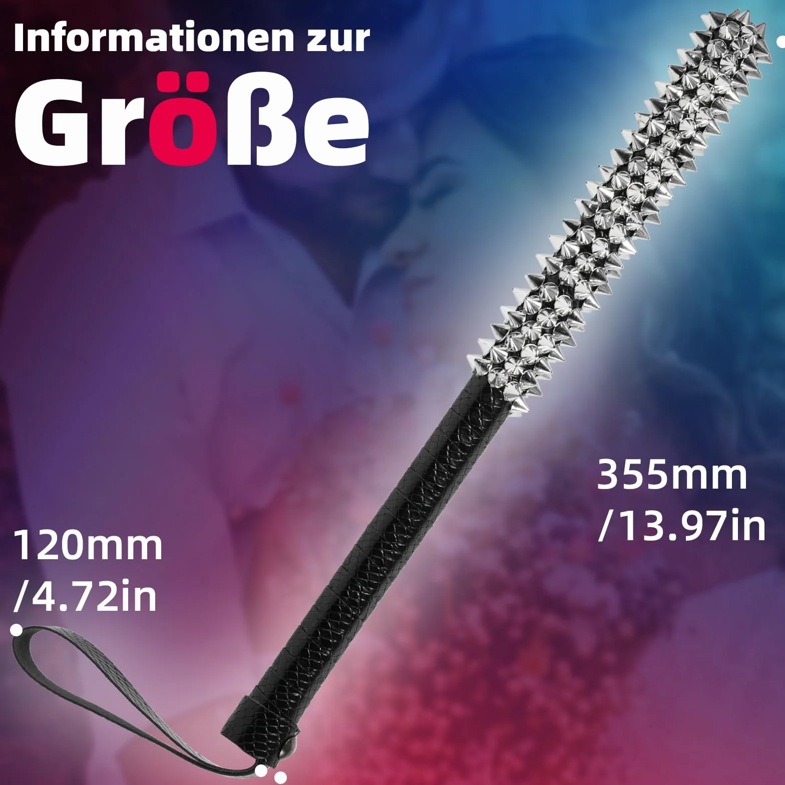 Bondage Flogger Finta Pelle Frusta Con Borchie Per Adulti