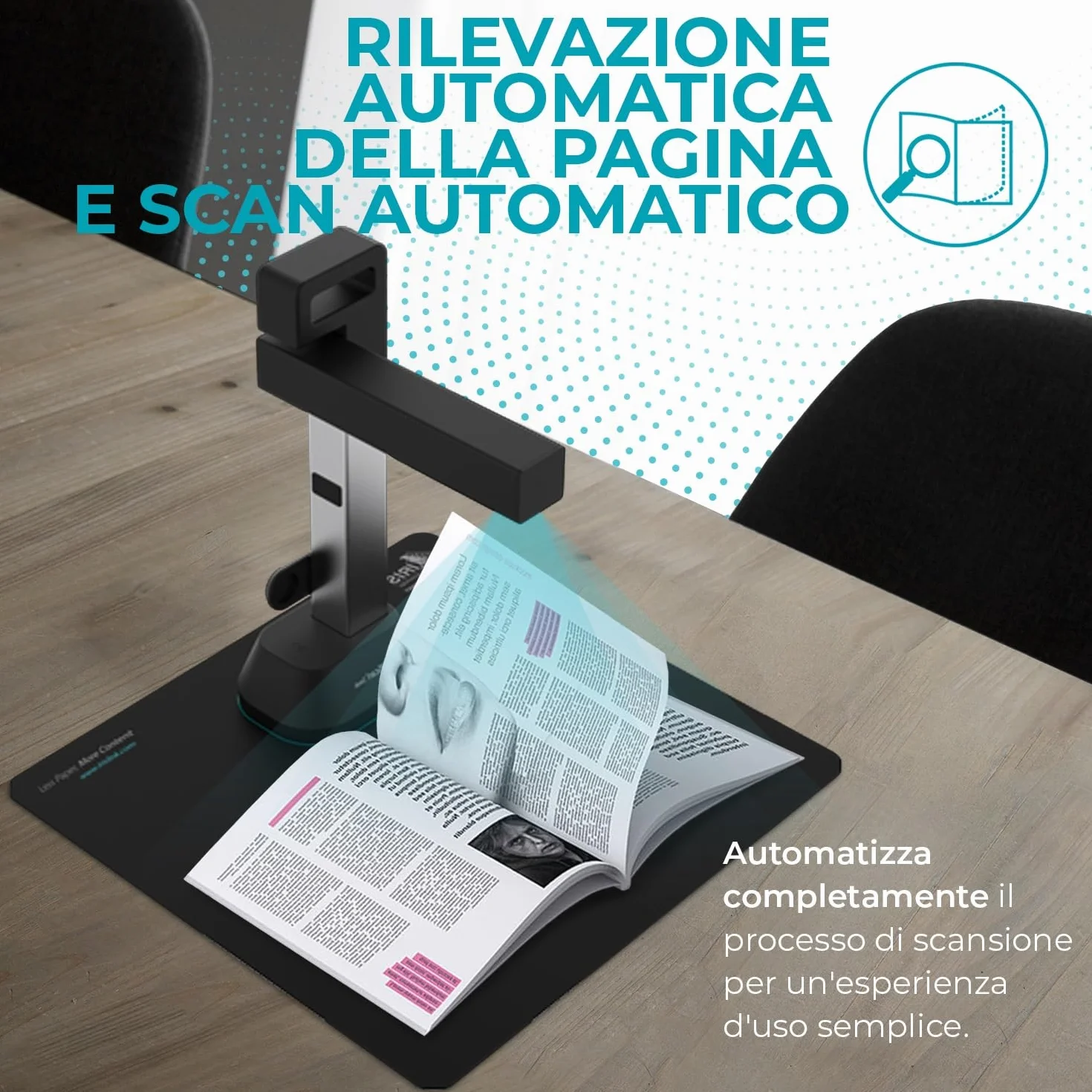 IRIScan Desk v6 Scanner A4 Documenti 8MP per Laptop Win Mac