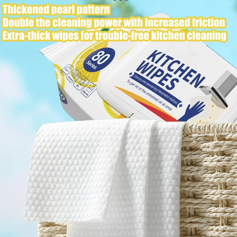 Salviette Pulizia Cucina Multiuso Extra Forte Sgrassante per Cappa, Piani Cottura, Forni