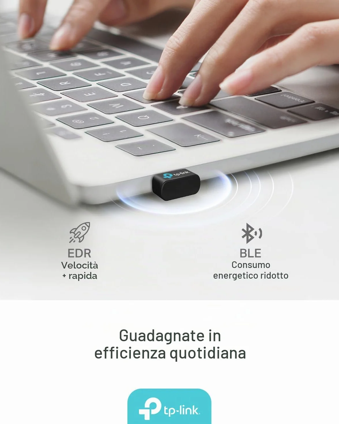 TP-Link UB600 Bluetooth 6.0 Nano USB Adattatore Bluetooth per PC, Compatibile con PS5/PS4/Telefono/Cuffie/Tastiera/Mouse, Windows 11/10/8.1/7