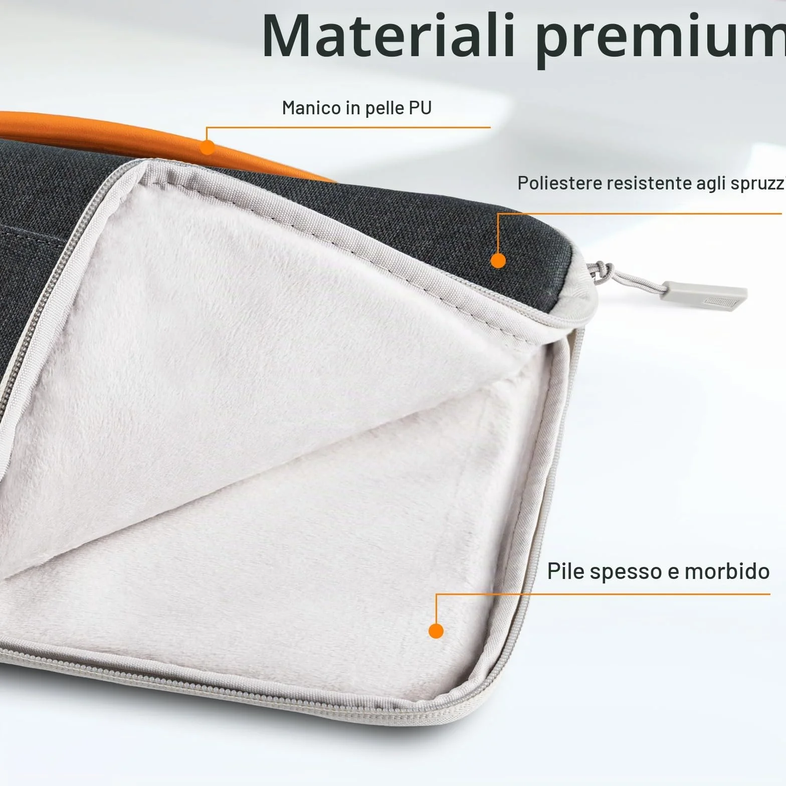 JETech Custodia Laptop per MacBook Neo (A18 Pro), 13-14 Pollici MacBook Air/Pro (M1-M5, 2020-2026), Custodia Borsa con Maniglia e Tasca Portatili (Grigio Scuro)