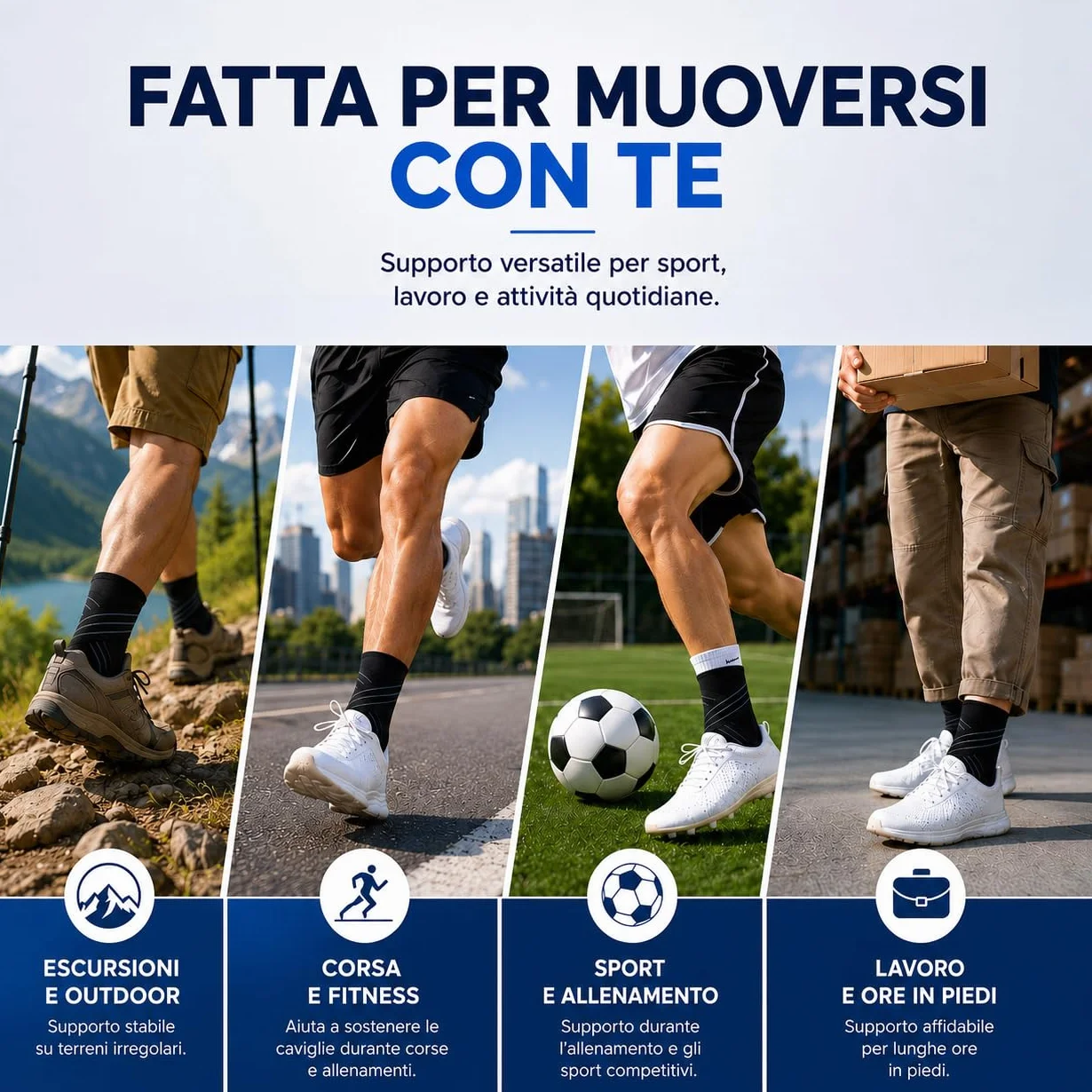 Actesso Cavigliera Elasticizzata Cinghia – Wsparcie dla Kostek, Skręceń i Urazów Sportowych, M, Beżowy