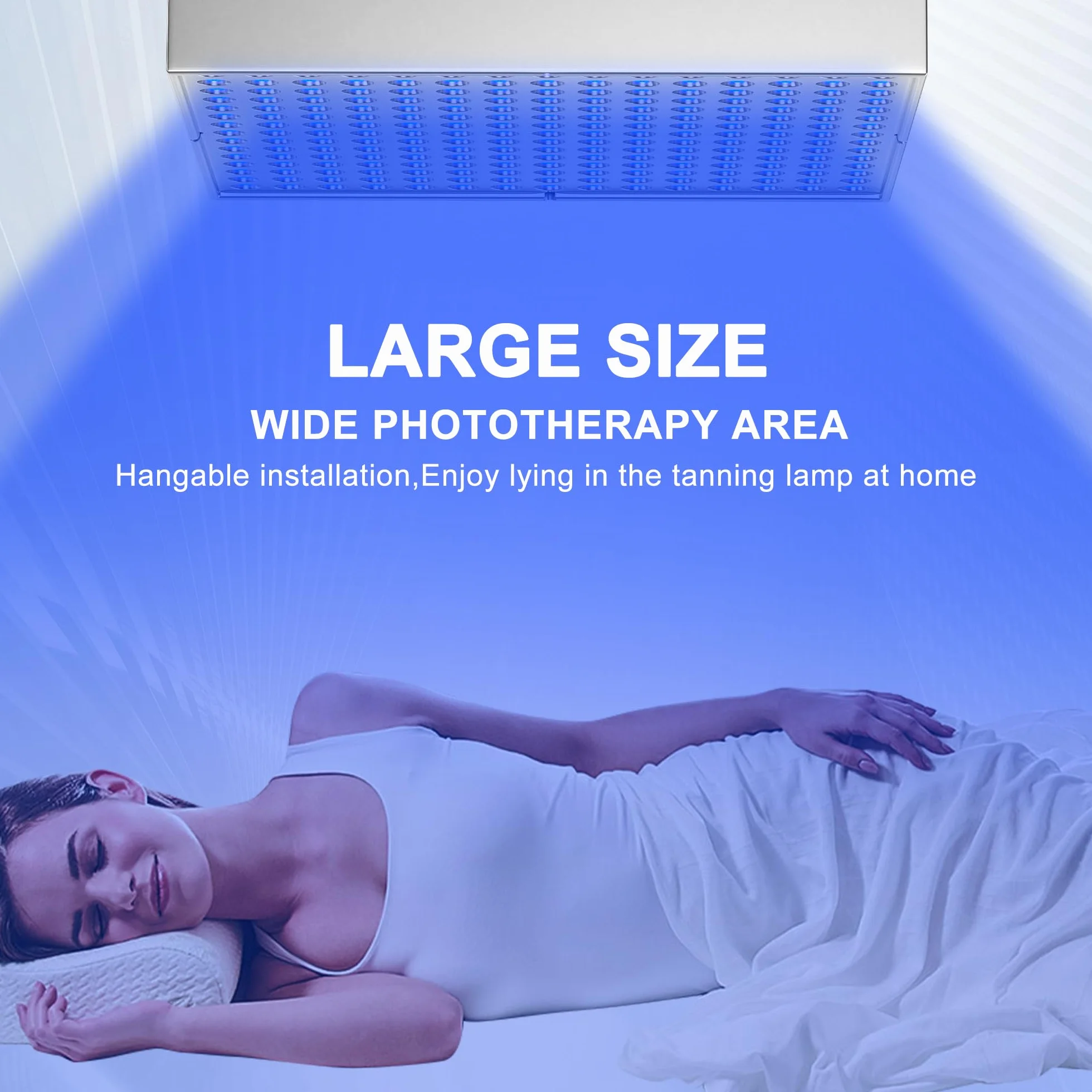 Lampada abbronzante portatile 225 LED 48W con supporto regolabile pieghevole per viso e corpo