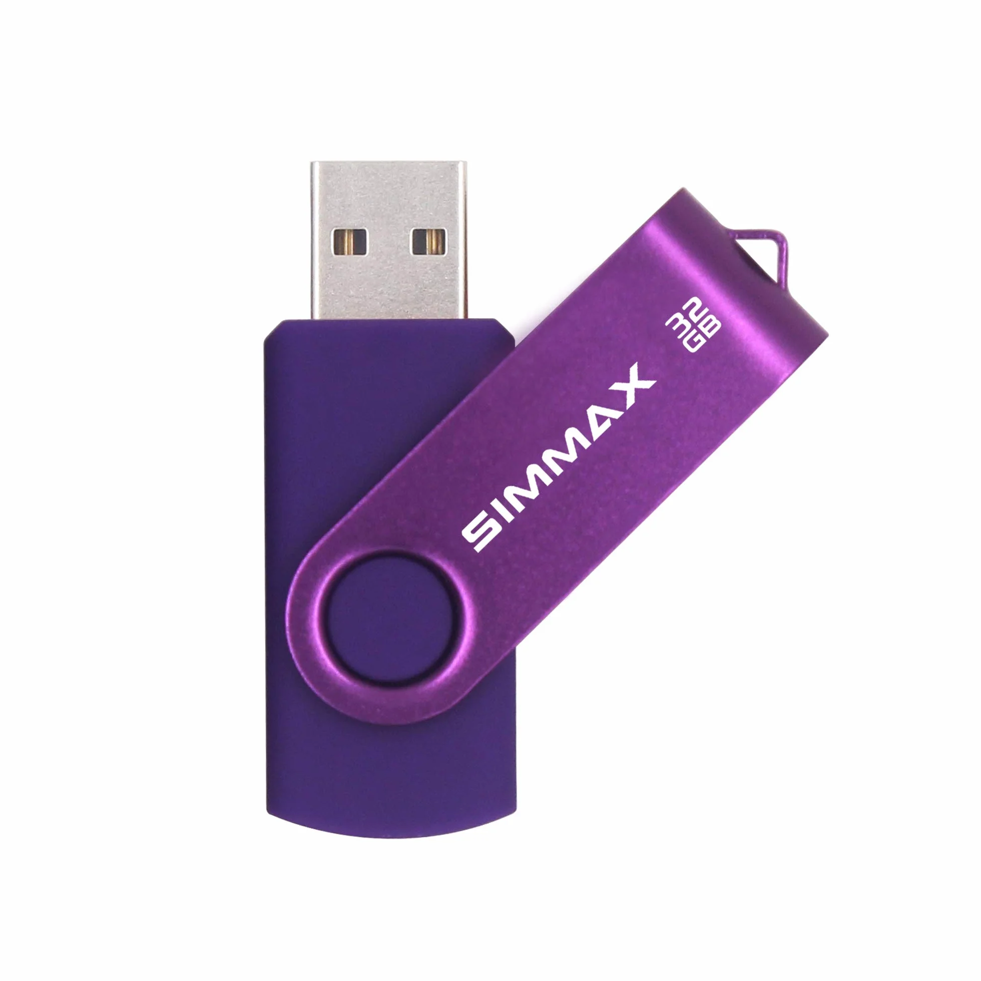 SIMMAX Chiavetta USB 32GB Pen Drive Girevole USB 2.0 Unità Memoria Flash Viola