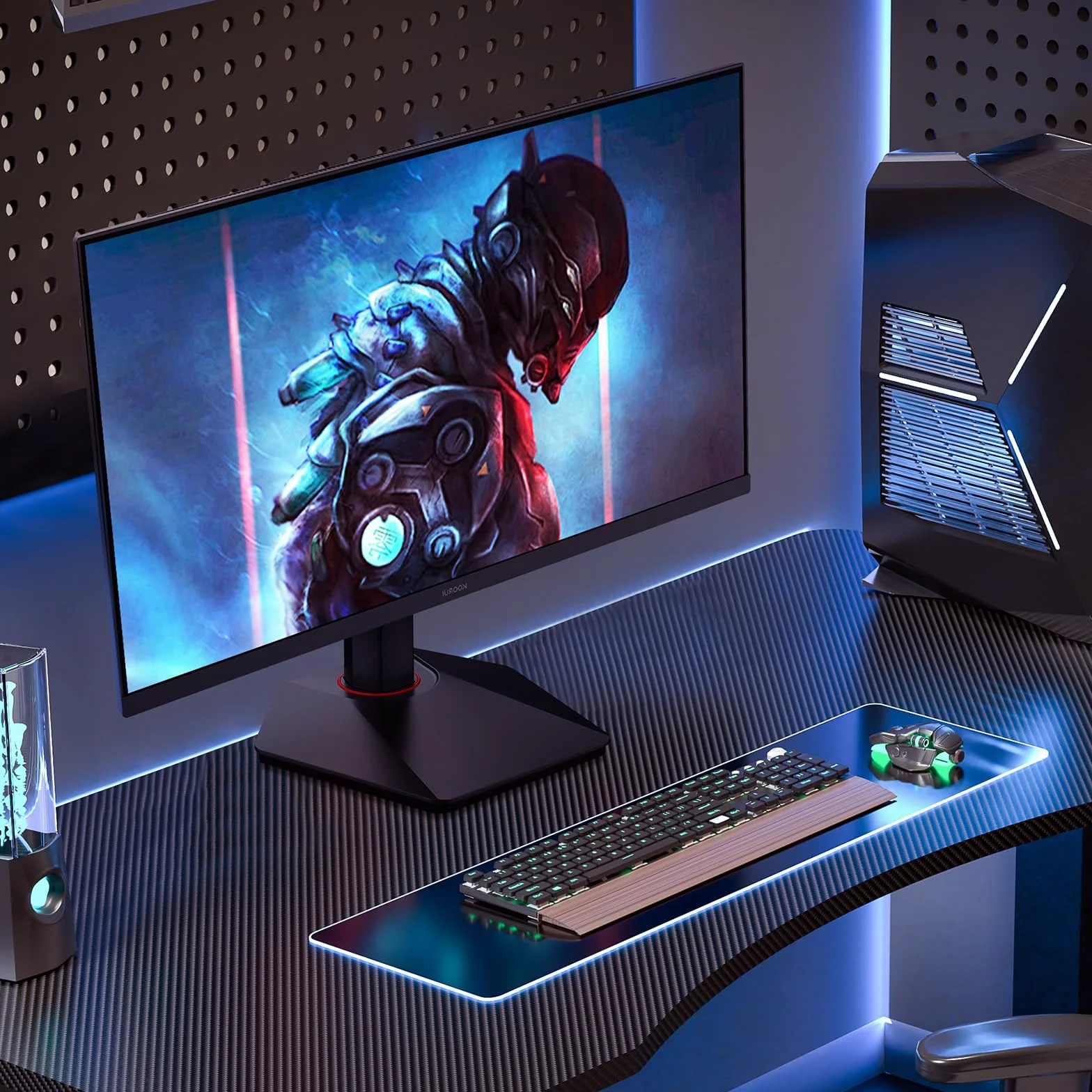 KOORUI G2722P Monitor Gaming 27 Pollici, QHD 200Hz, 1ms, HDR400, Fast IPS, Adaptive Sync, VESA 75x75mm, regolazione ergonomica
