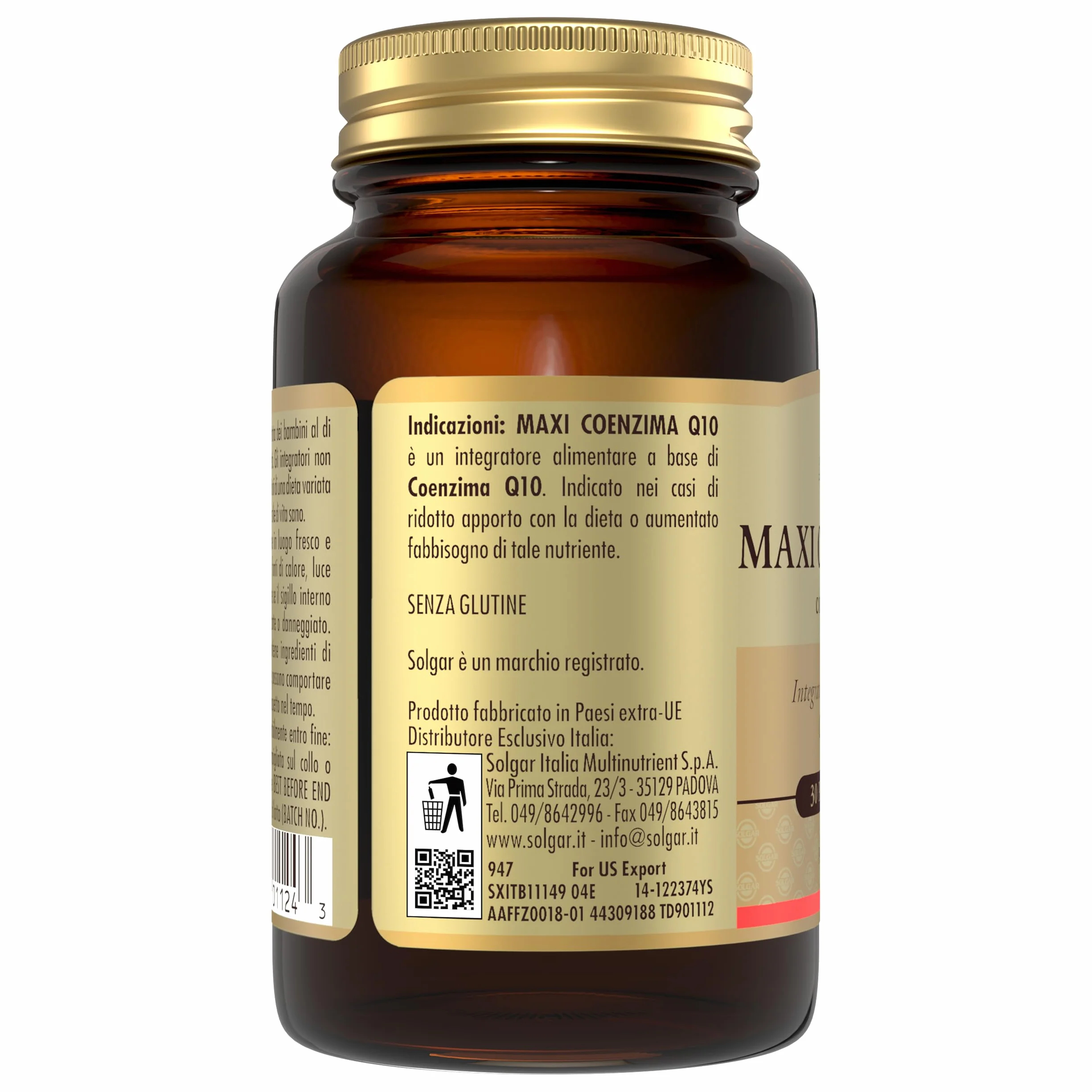 Solgar MAXI COENZIMA Q10 30 perle 100 mg KanekaQ10® funzione mitocondriale