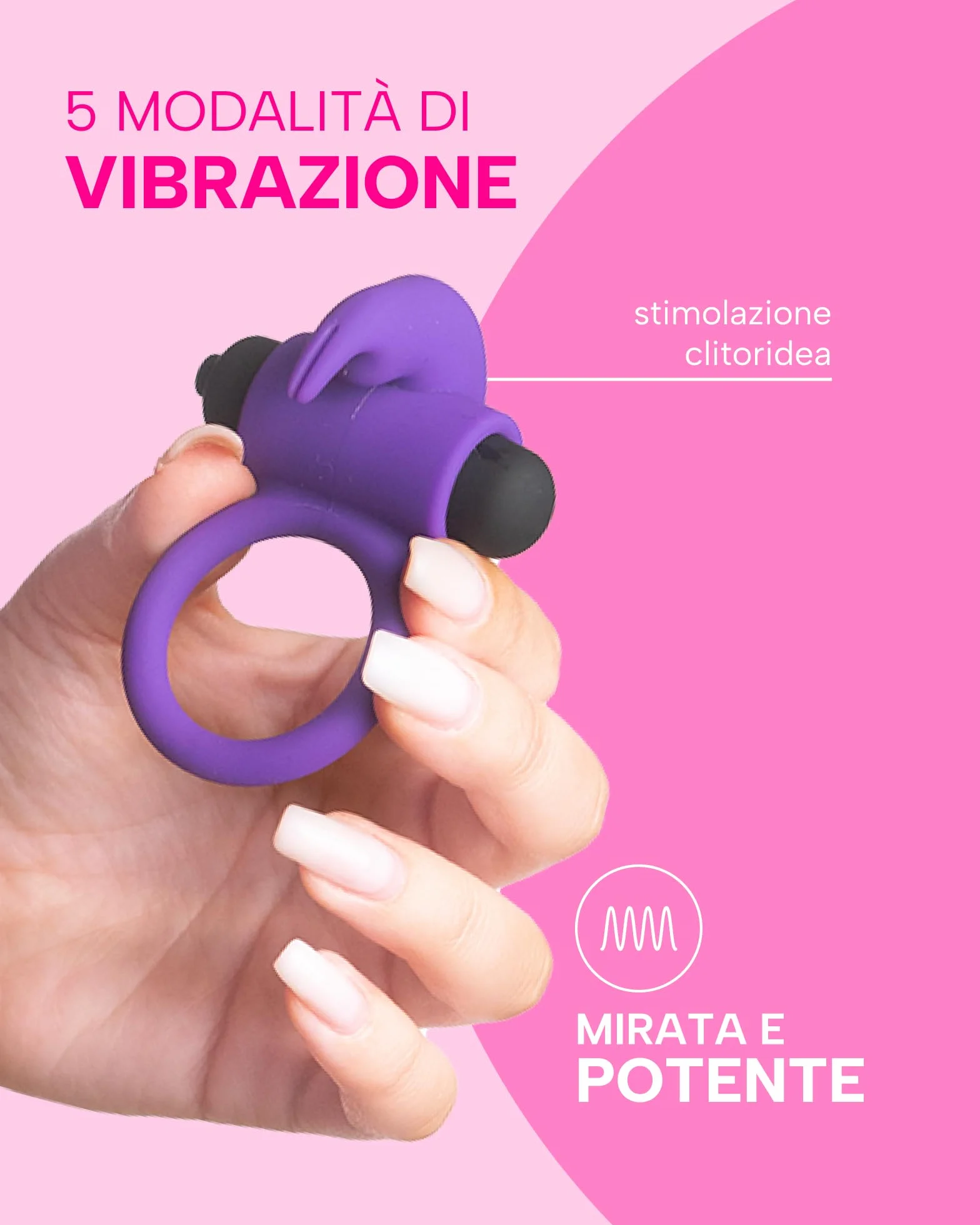 MySecretCase Anello Pene Uomo Sextoys - Anello Vibrante Per Lei E Lui, Cock Ring Vibratore Piccolo, Anello Per Erezione
