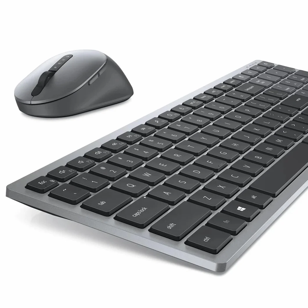 Dell Multi-Device Wireless Keyboard And Mouse Combo KM7120W - Tastatur-und-Maus-Set - USA International (QWERTY) - Titan