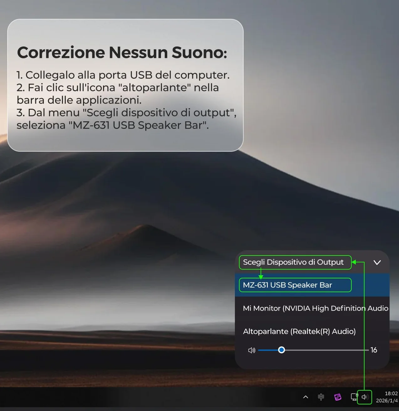 Sound Bar Stereo per Computer Desktop, Bassi Profondi, Type-C & USB-A