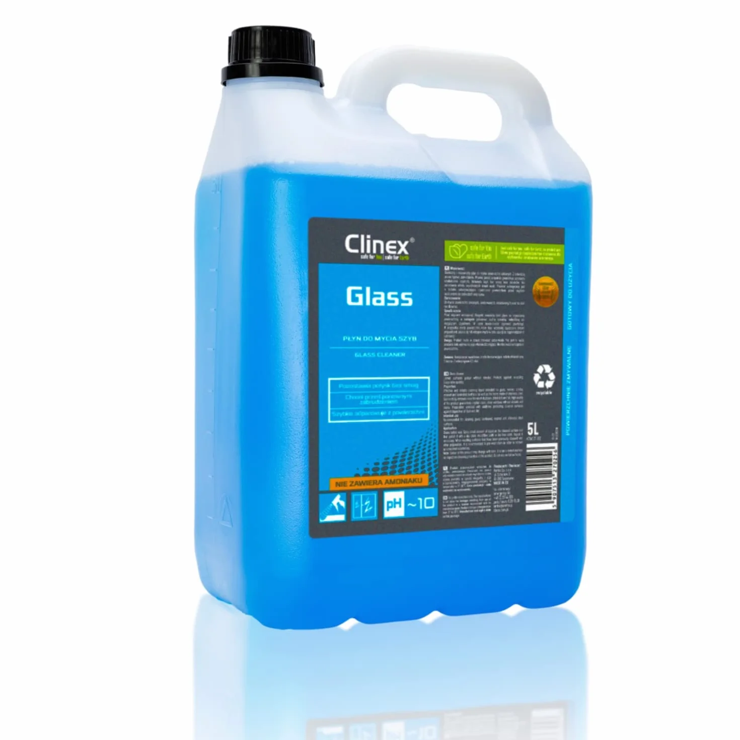 Clinex Glass 5L Detergente per Vetri senza Aloni