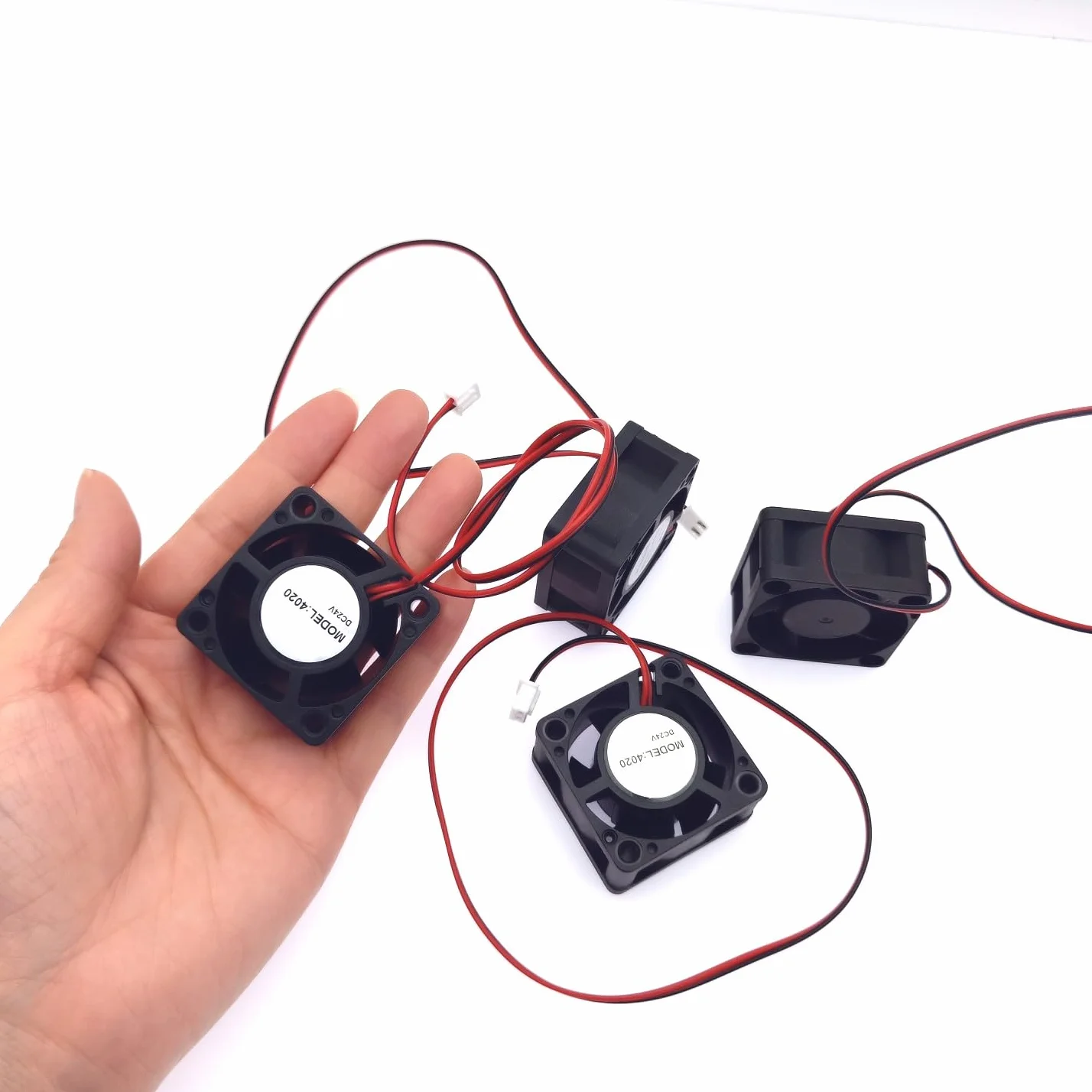 JZK 4PCS 40x40x20 mm DC 24V mini ventola di raffreddamento 40mm con connettore a 2 pin, 7700 rpm, 0.04A, 4020 ventola DC brushless 4cm per scheda di sviluppo, scheda grafica, ventola per stampante 3D