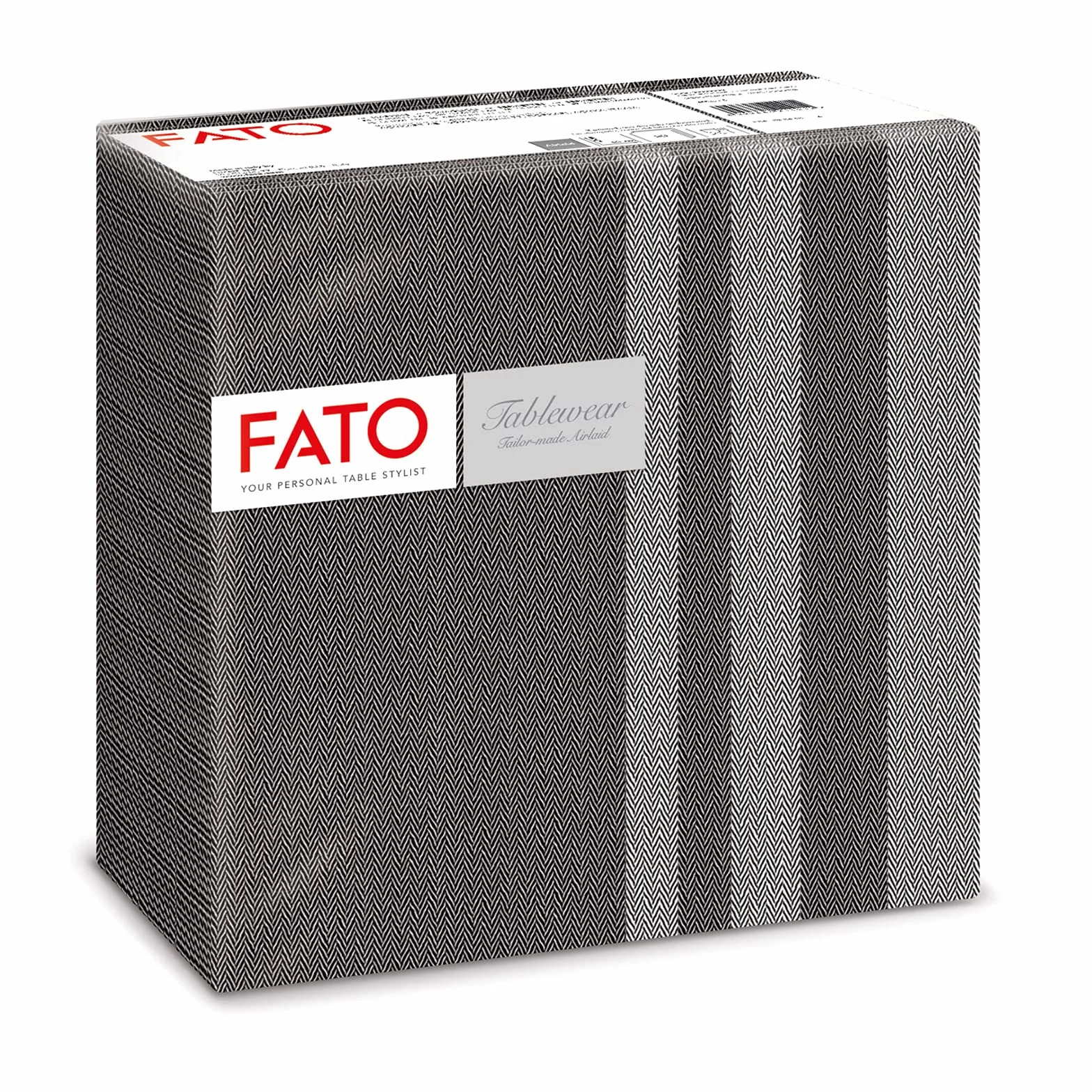 Fato Tovaglioli Airlaid Effetto Tessuto 40x40 Tweed Nero 50 sztuk