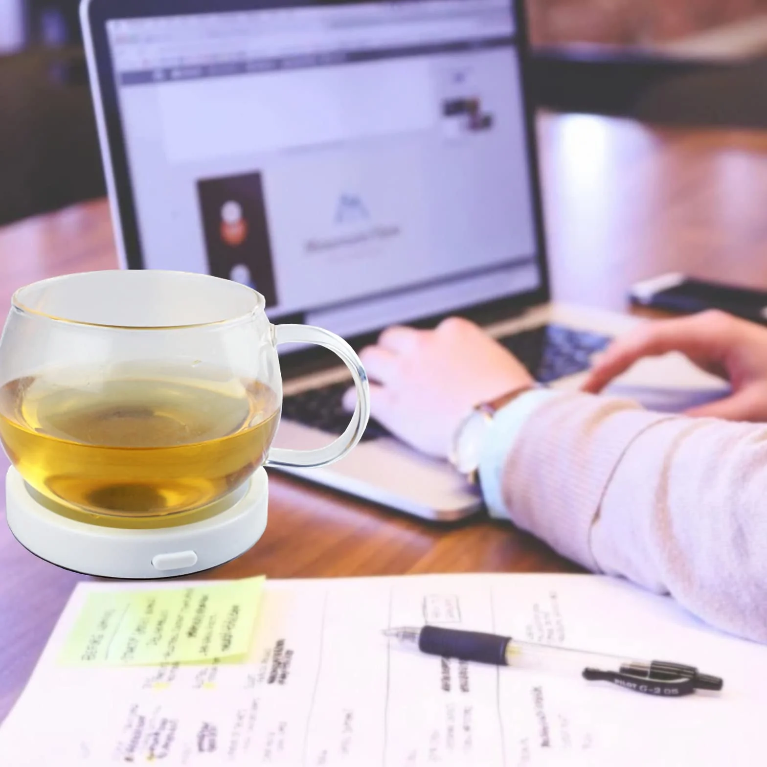 Scaldatazze da caffè, riscaldatore per Tazze da tè USB, sottobicchiere riscaldante Elettrico, Che fornisce Una Temperatura costante per caffè, Latte e Bevande in Ufficio e a casa