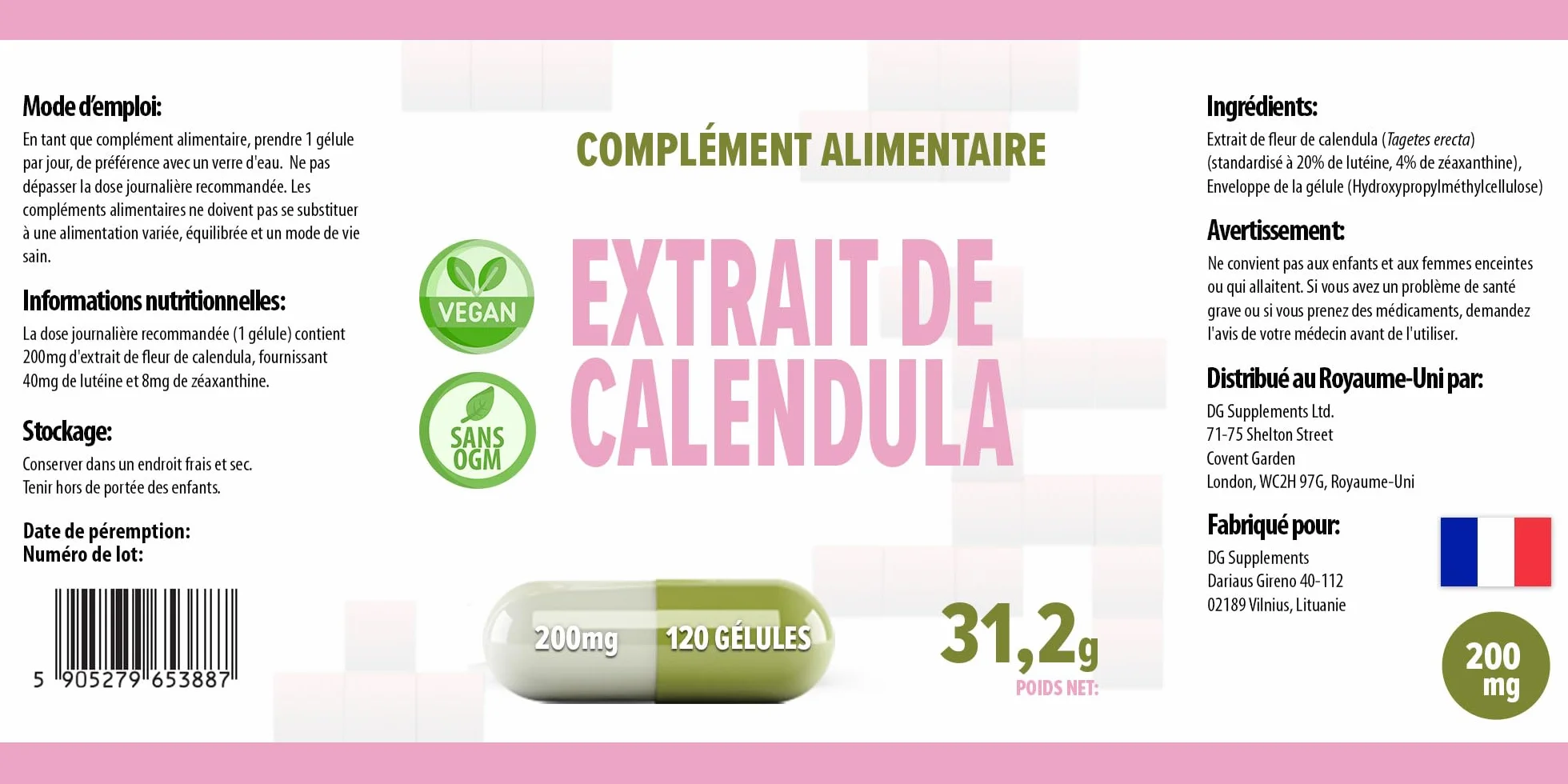 Hepatica Luteina 40 mg Zeaxantina 8 mg 120 capsule vegane Tagetes erecta GMP