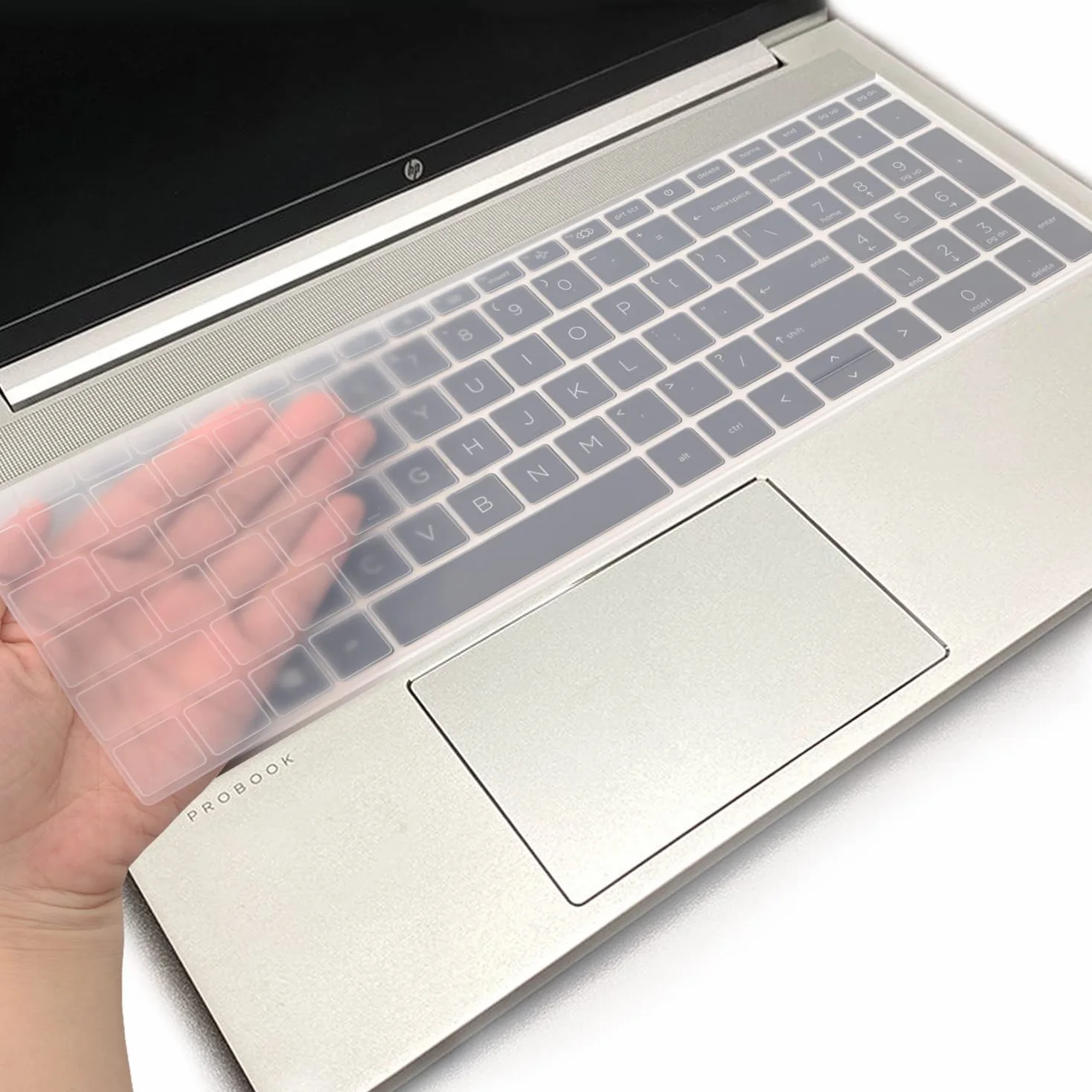 Copertura per tastiera per HP ProBook 450 G8 G9 G10/455 G8 G9 G10/650 G8/HP Zbook Power G8 G9, HP ProBook 15,6 pollici (non compatibile con HP ProBook 450/455/650 G6 G7), trasparente