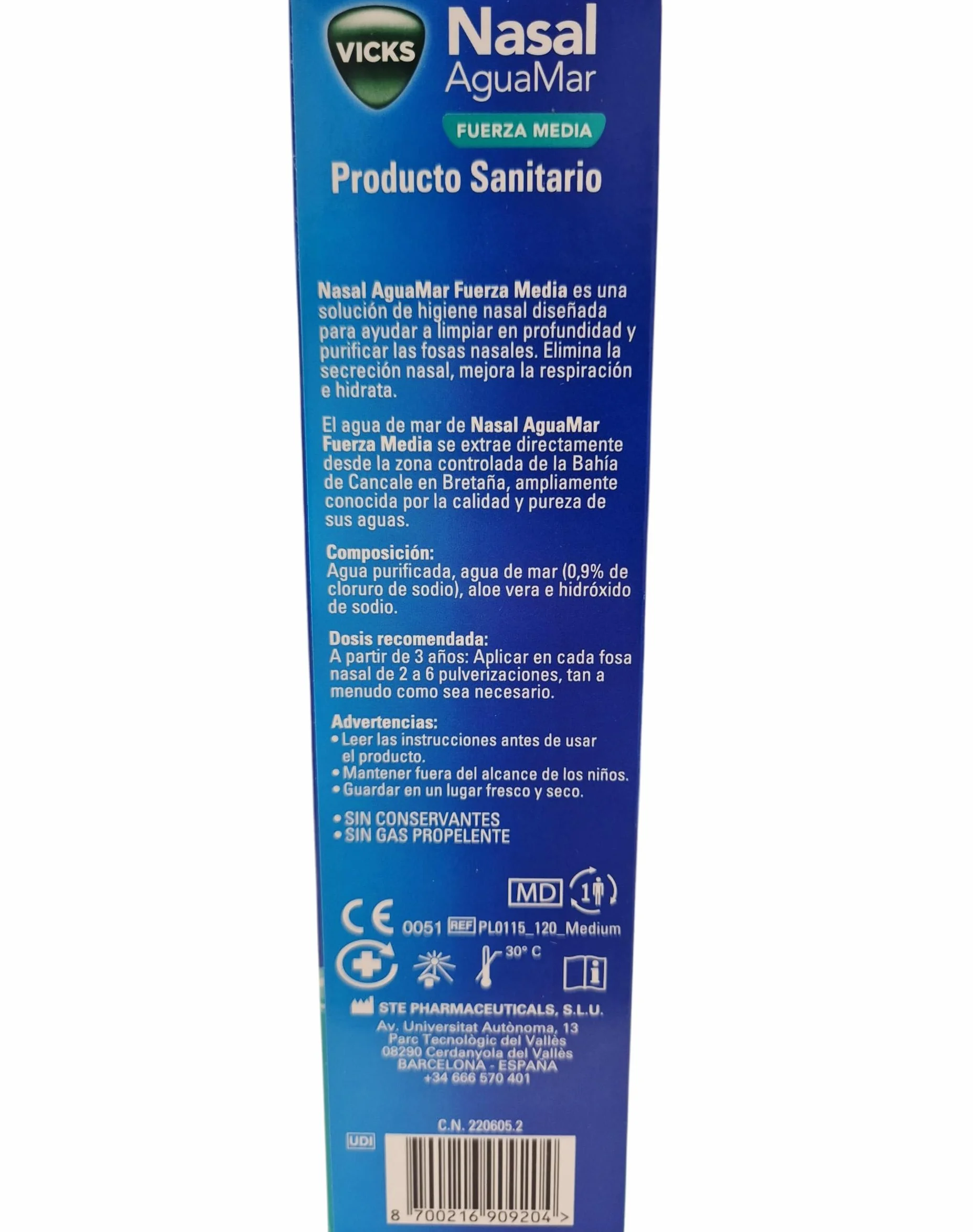 Vicks Acqua Di Mare Nasale Media Forza 120ml