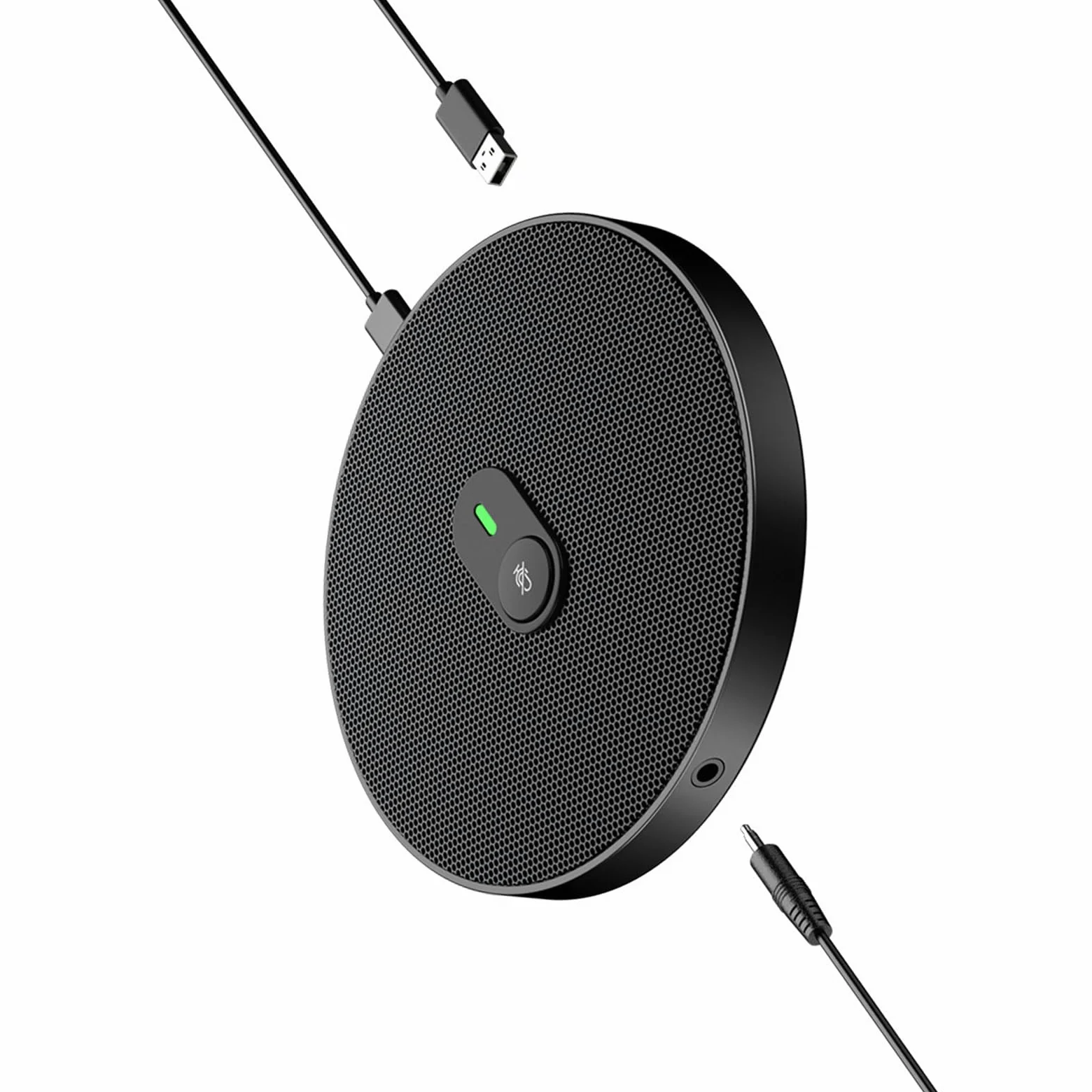Microfono per riunioni con Pickup omnidirezionale a 360 Gradi e Altoparlante per configurazioni semplici Microfono da Tavolo Microfono con Pickup per Computer