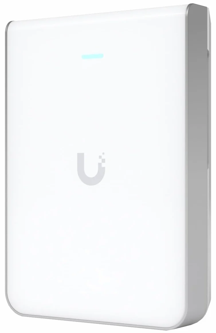 Ubiquiti U7-PRO-WALL UniFi Access Point WiFi 7 Tri-Band 2.4/5/6 GHz, 2.5 GbE, Montaggio a Parete, PoE+, Bianco