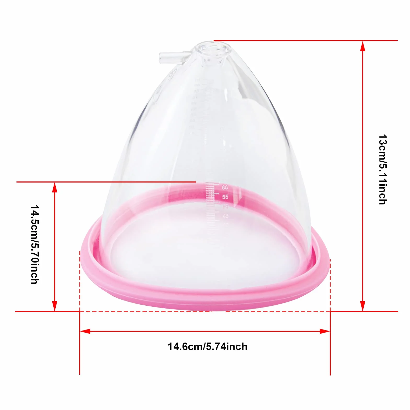 Elitzia Accessori Cup per allargamento del vuoto pompa tazze forma seno lifting terapia macchina digitale seno Beauty Salon Spa attrezzatura (Cup 70 80 90 110)