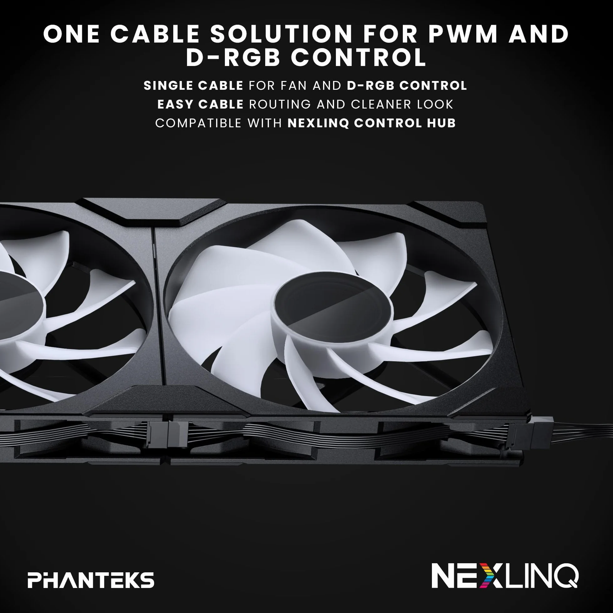 Ventole di raffreddamento ad alte prestazioni Phanteks M25-140 Gen2 Reversed Blade, 3er Pack, 140mm ARGB, telaio ventola unificato a Daisy-Chain, hub Infinity Mirror, connessione a cavo singolo, Nero