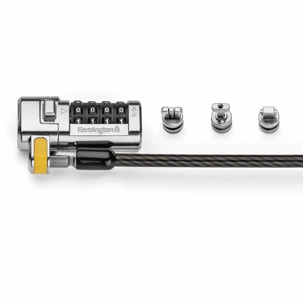 Kensington Lucchetto con combinazione ClickSafe 3-in-1 - Adatto a tutti i dispositivi con slot T-Bar standard, nano o Wedge, Lucchetto per laptop Dell, HP, Acer (K68105EU)