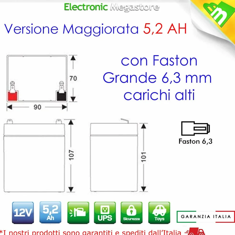 Batteria VRLA al piombo 12V 4.5Ah per UPS APC ricaricabile 5Ah alimentazione di emergenza
