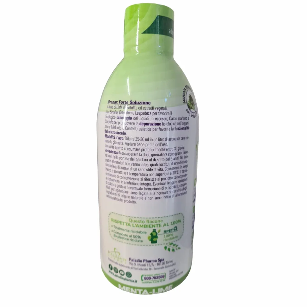Drenax Forte Plus Menta e Lime Integratore Drenante Depurativo 750ml