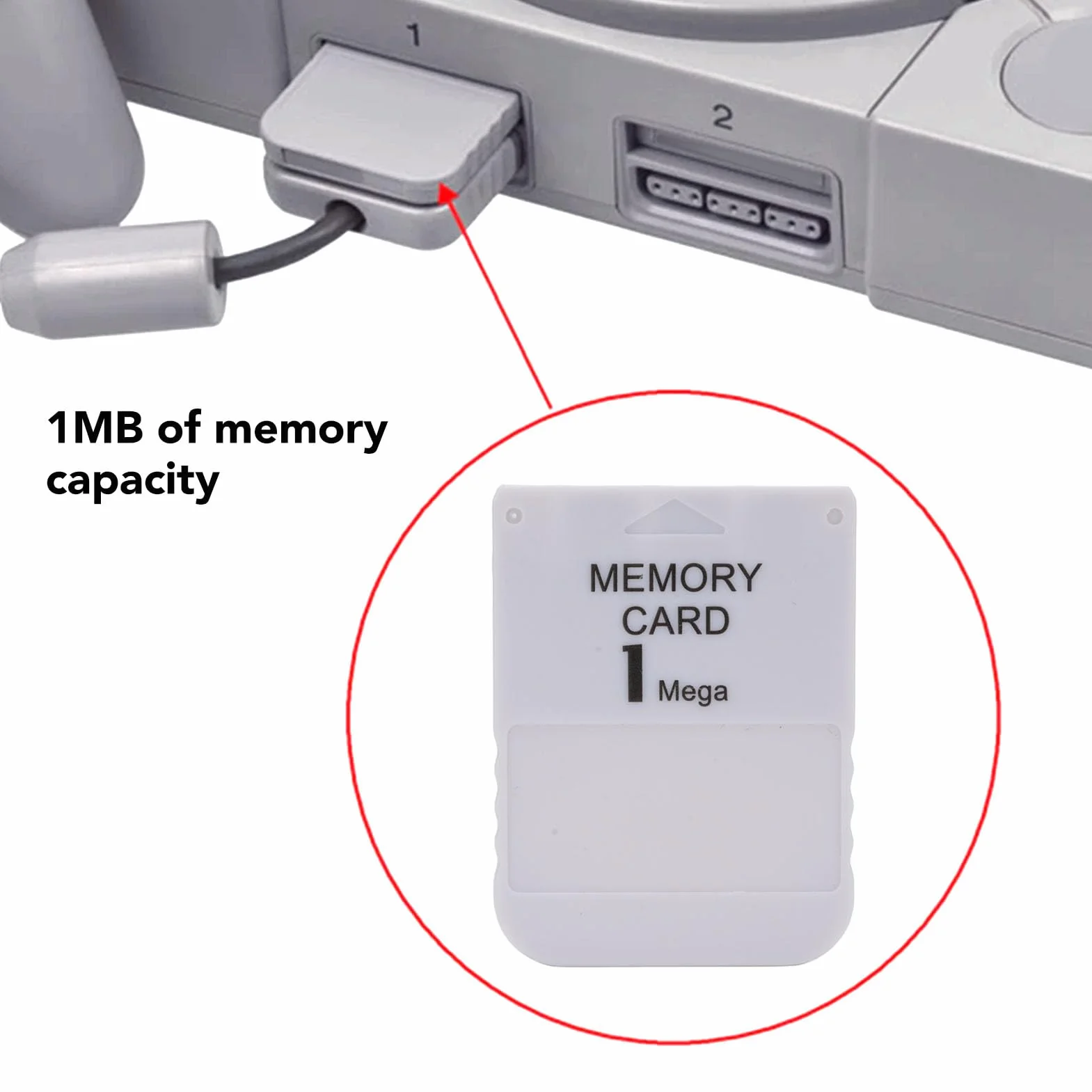 Per la Scheda di Memoria, Scheda di Memoria con Console Per Videogiochi Ad Alta velocità 1 Compatibile con PS 1 Classic Game Systems (1 pezzo)