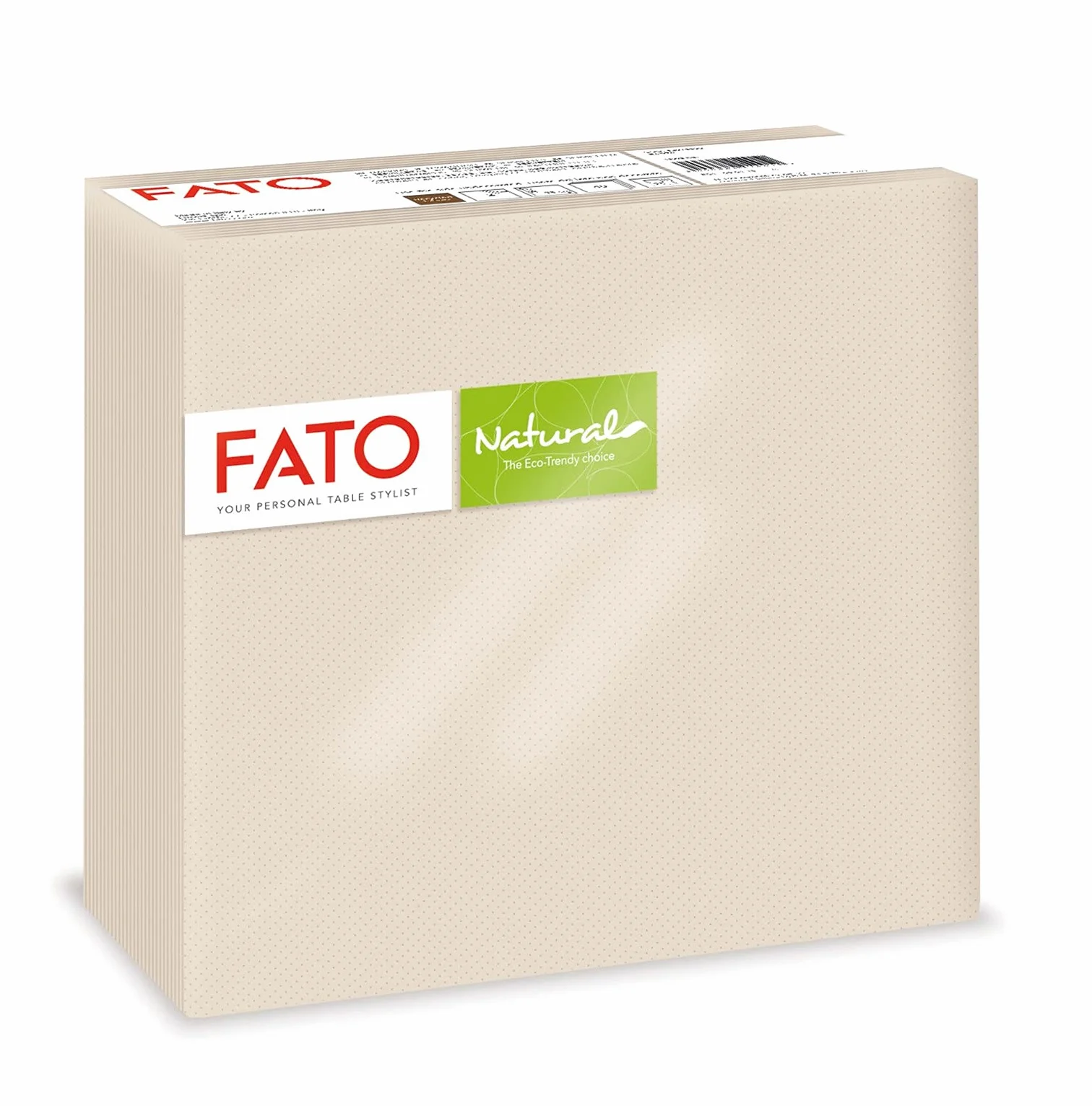 Lucart Fato Tovaglioli Naturali di Carta 38x38 2 veli 100% Fibre Riciclate Confezione 40