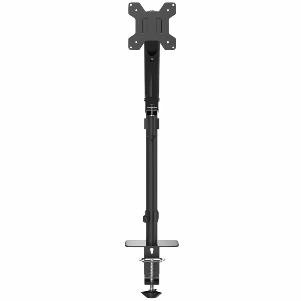 Braccio singolo per monitor da 27 pollici, molla a gas, portata 10 kg, regolabile in altezza, VESA 75 x 75, 100 x 100, nero