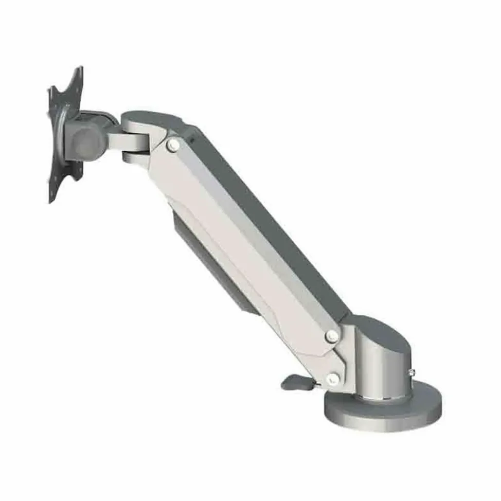 Braccio Monitor Supporto for Monitor da Tavolo a Braccio Singolo in Argento, Adatto for schermi da 15 a 32 Pollici con Una capacità di carico di 15 kg. Supporto Monitor