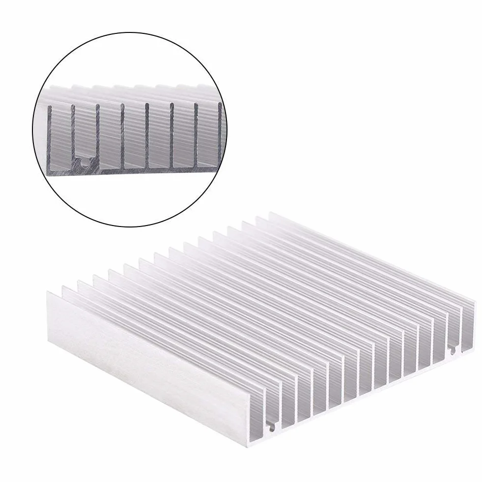 Dissipatore di calore in alluminio, 16 denti, dissipatore di calore, in alluminio, dissipatore di calore, ventola di raffreddamento, per luce LED, computer 100 x 100 x 18 mm