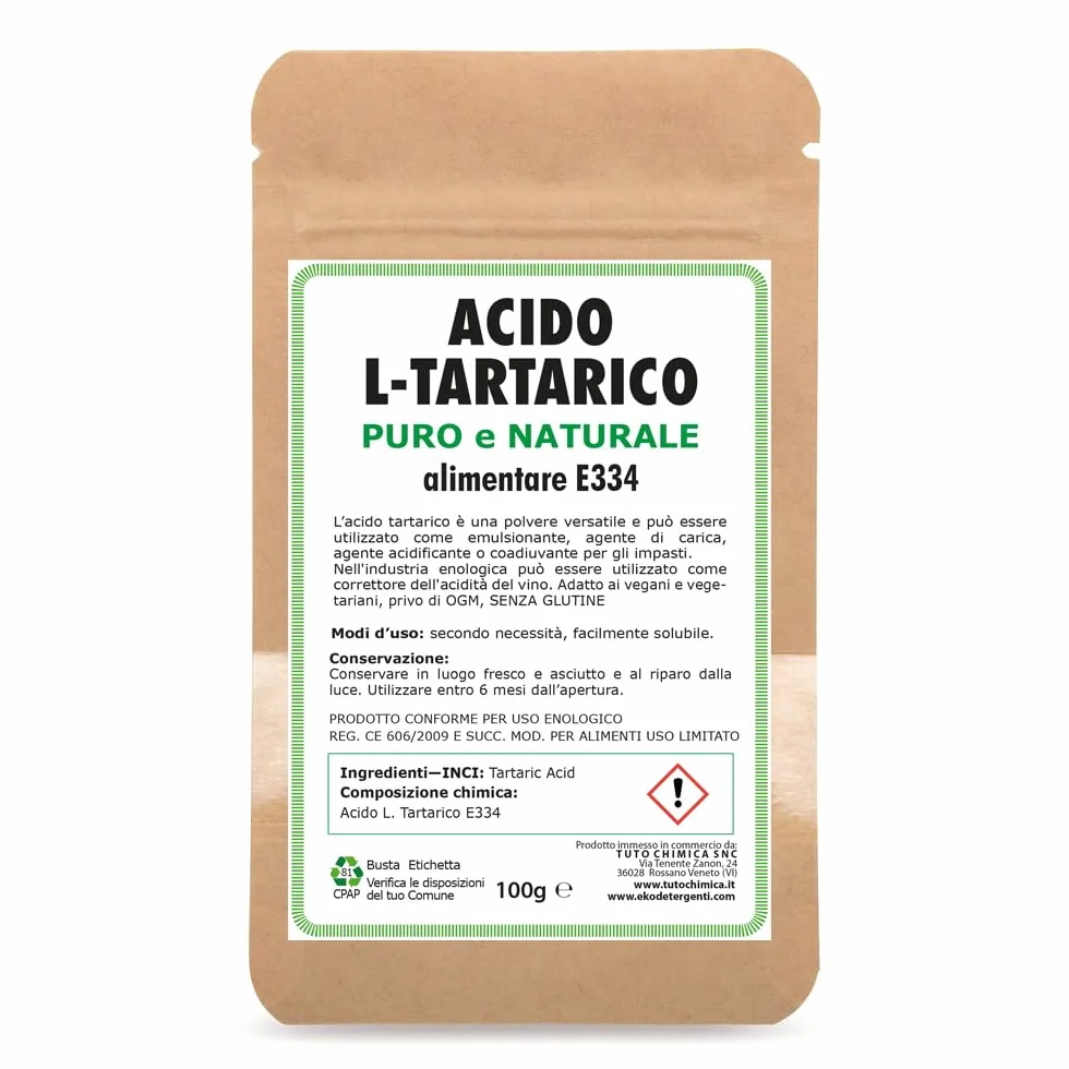 Acido Tartarico Alimentare E334 100gr