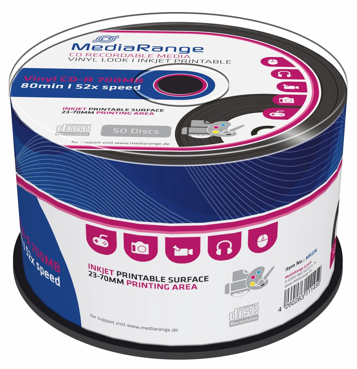 MediaRange MR226 CD-R 700MB Vinyl