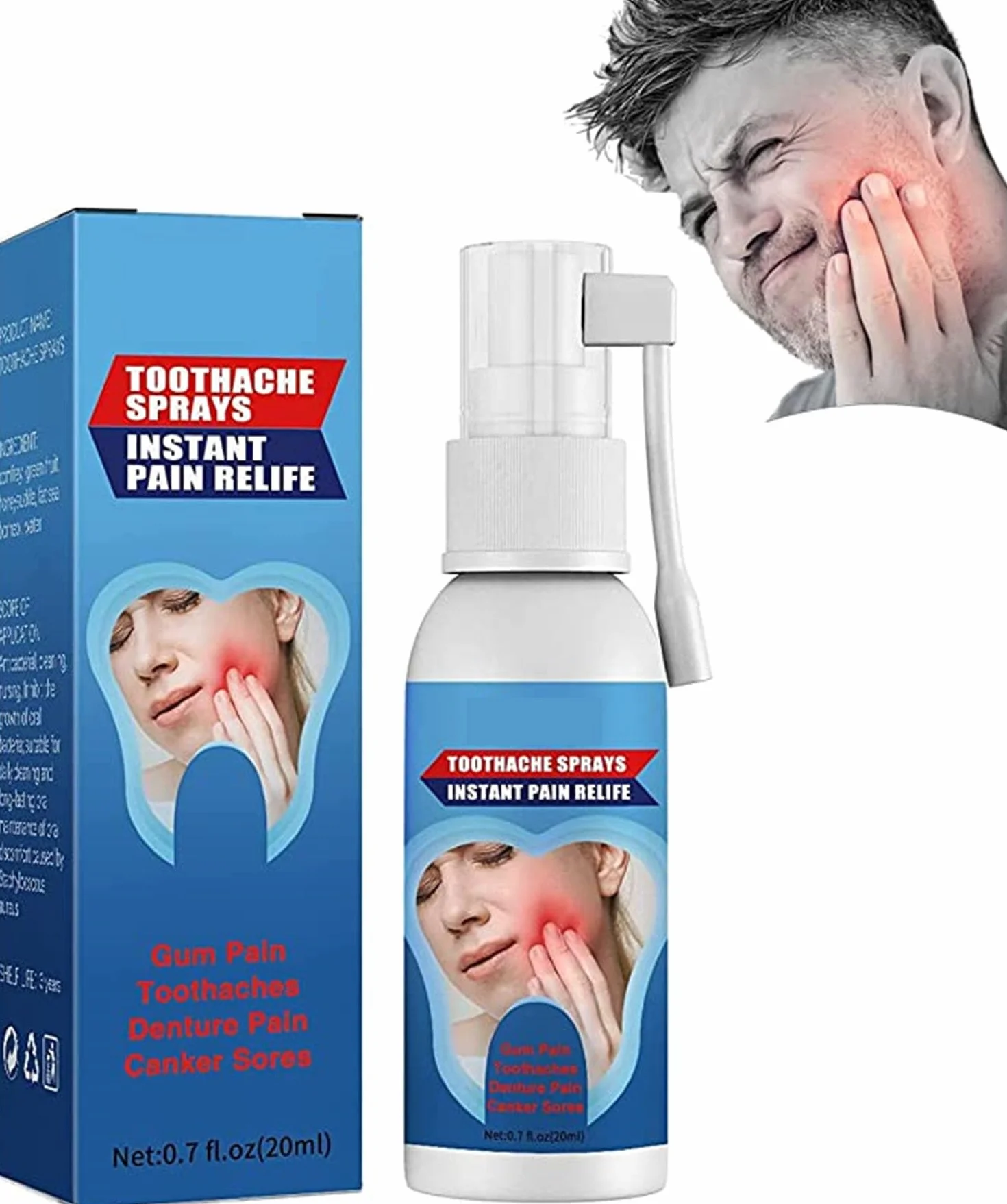 Spray per il trattamento dei denti: allevia mal di denti, gengive e dolori muscolari