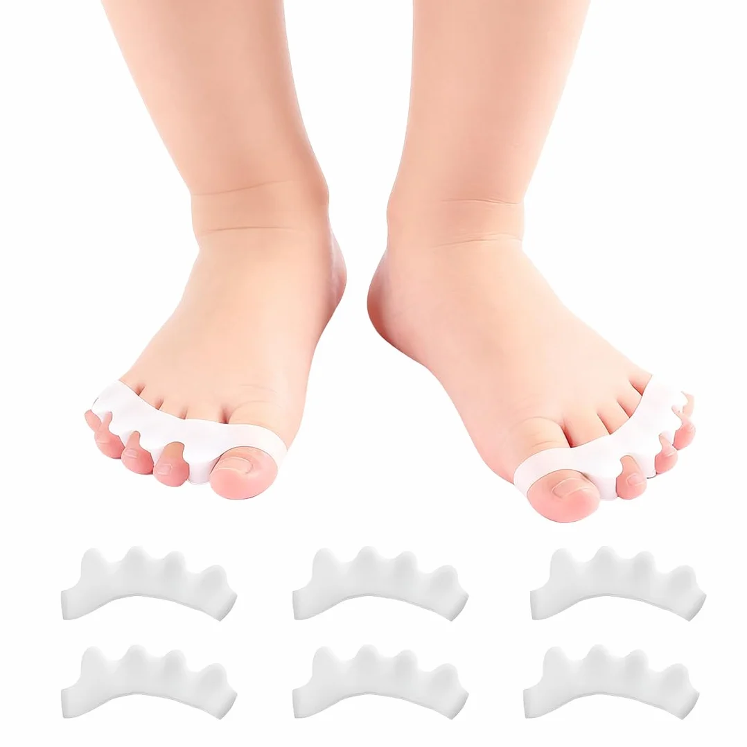 Separatore Dita Piede Distanziatore Per Dita Sovrapposte Alluce Valgo Taglia Bambino 6 Pezzi