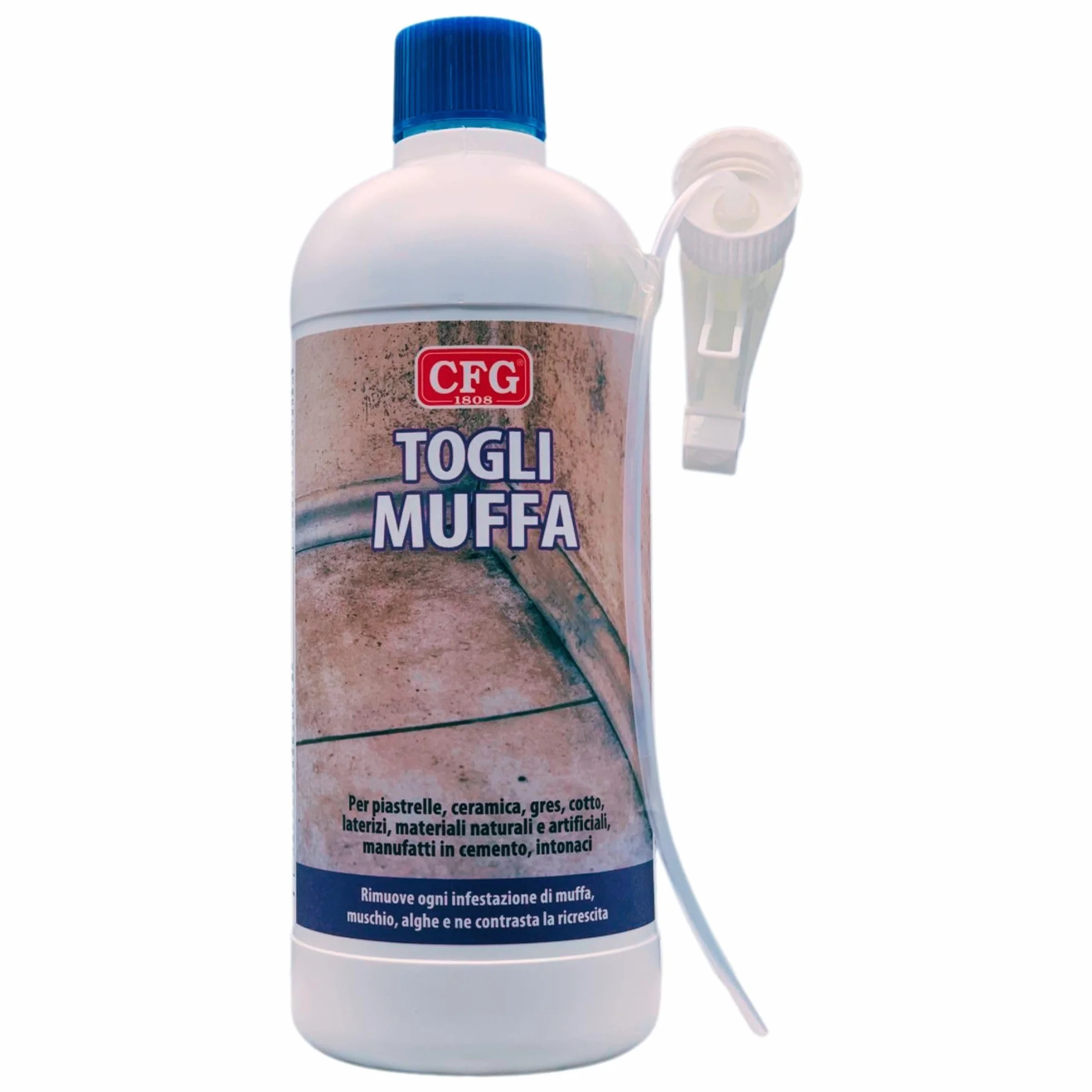 TOGLI MUFFA Flacone Con Spruzzino 750ml (2 Flaconi) Rimuove Muffa Muschio Alghe