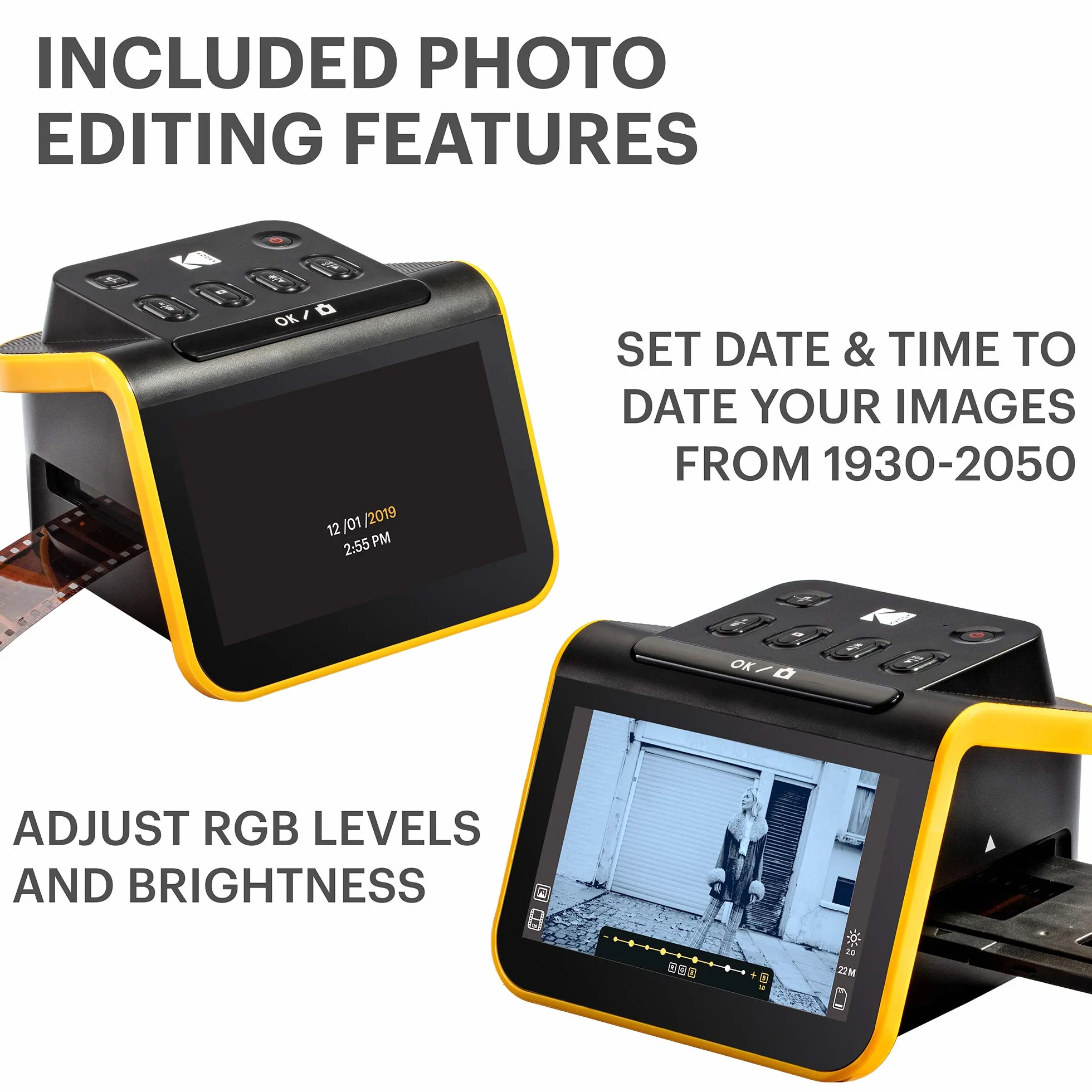 KODAK Slide N SCAN Film Scanner 5" LCD Nero