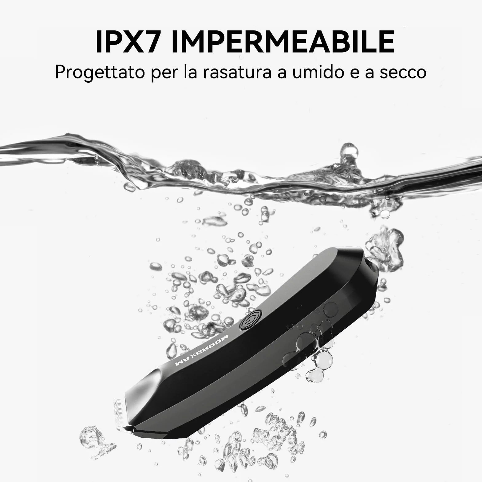 MAXGROOM Rasoio elettrico intimo da uomo ricaricabile per corpo e aree pubiche