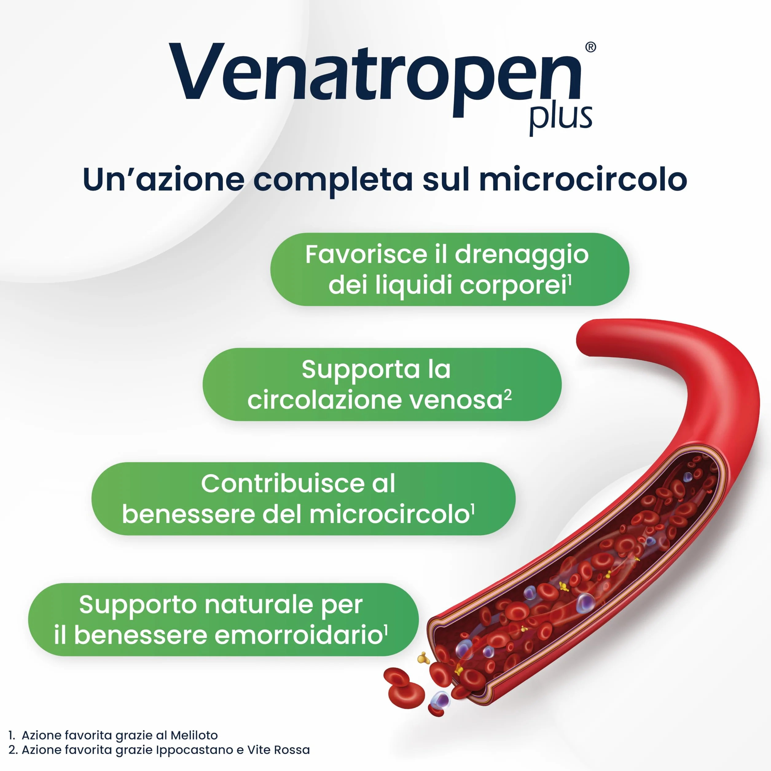 Aurora biofarma Venatropen Plus Integratore Circolazione Diosmina Estratti Vegetali 24 Capsule