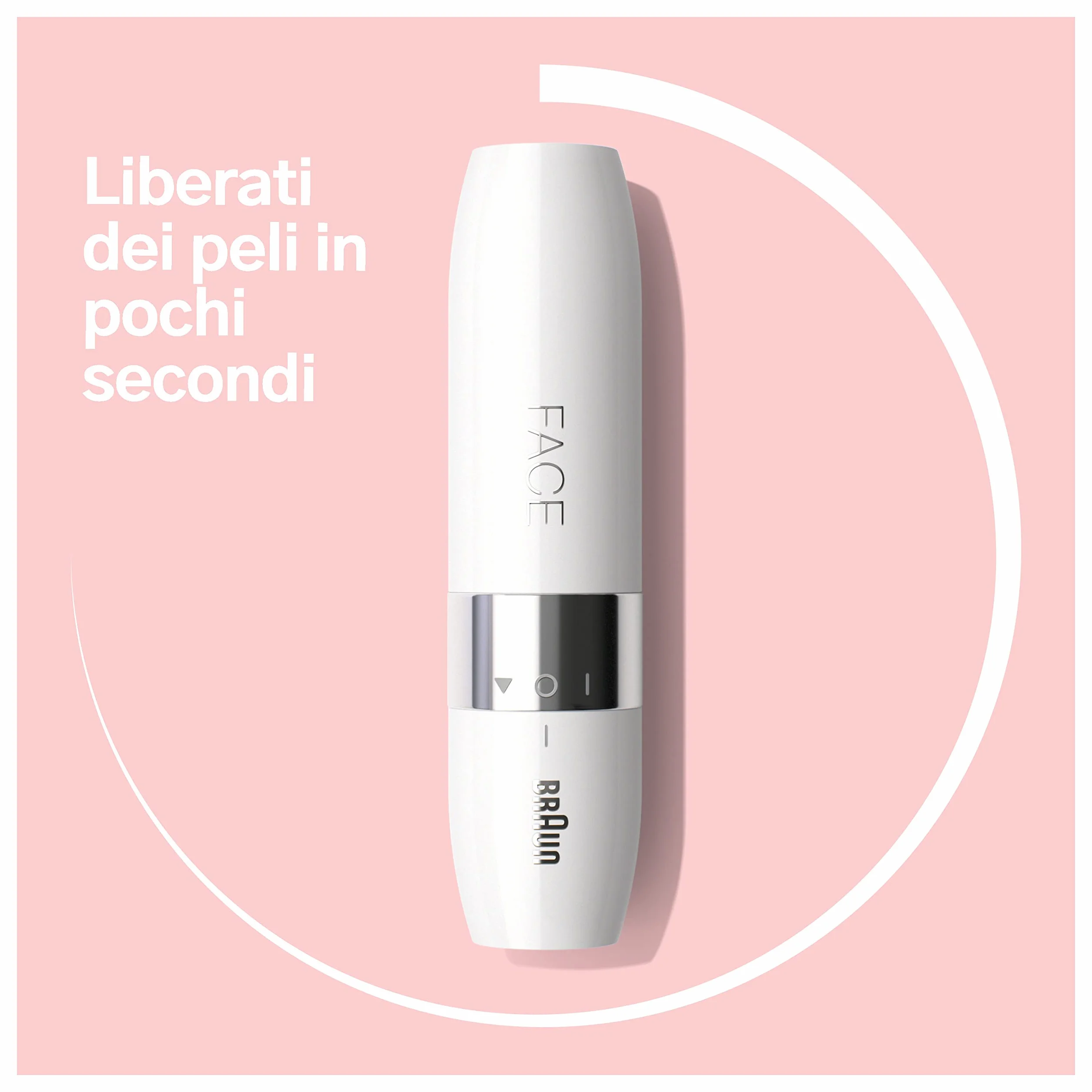 Braun Face Epilatore Elettrico Donna FS1000 Bianco Depilazione Viso Baffetti Mento Guance Bikini