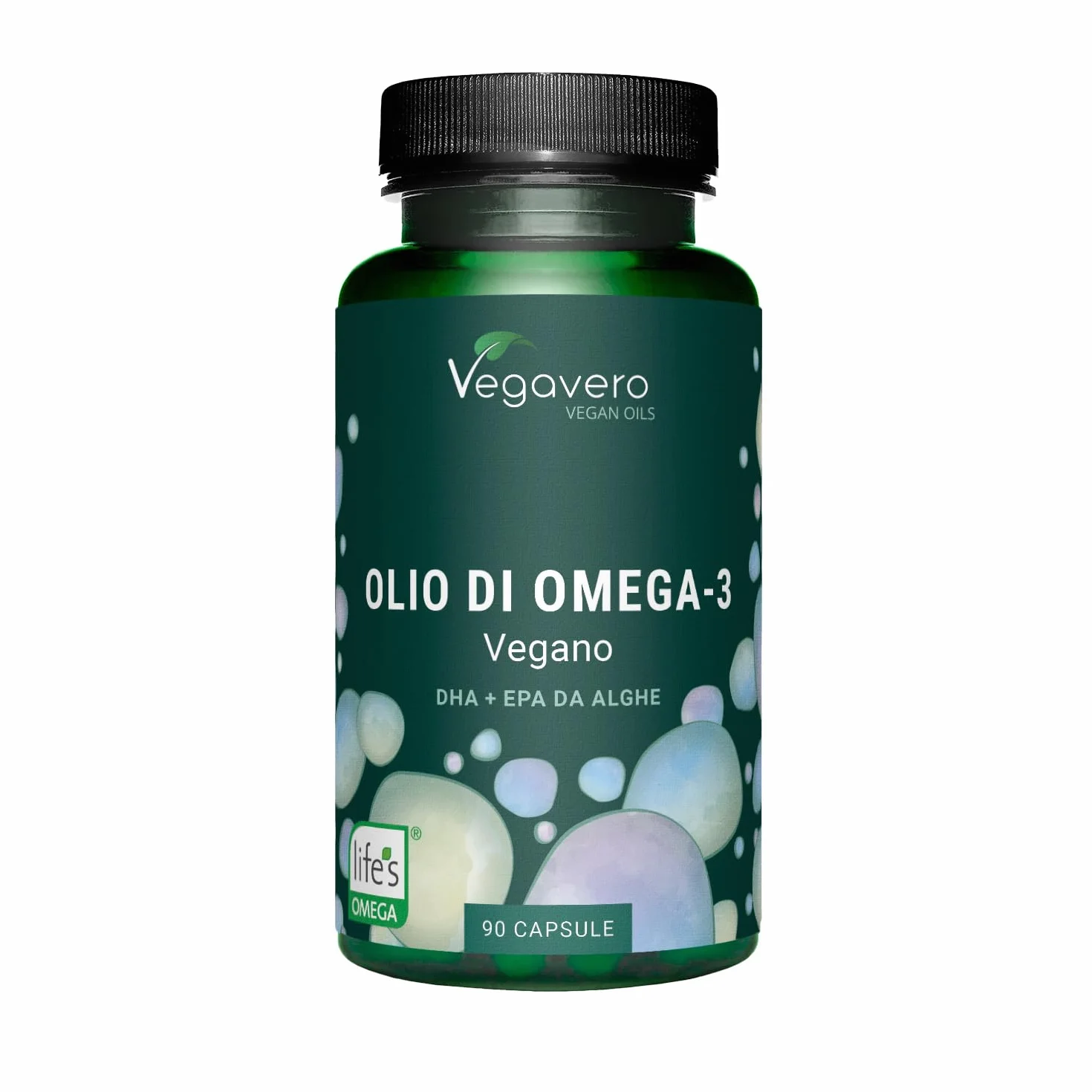 Vegavero Omega 3 VEGAN 1500 mg Olio di Alghe DHA+EPA 90 capsule