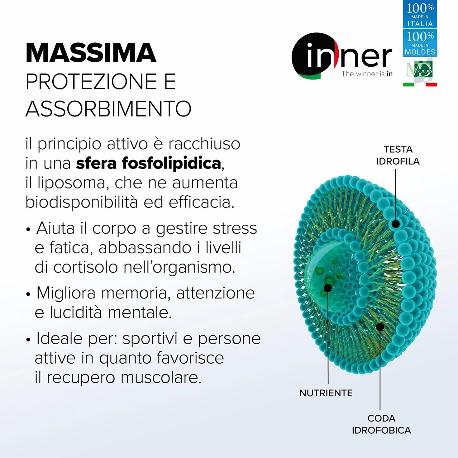 Inner Olio di Salmone + Ginseng e Rosa Canina 90 perle – Integratore Naturale Omega a Spettro Completo con OmeGo® DPA DHA EPA Astaxantina