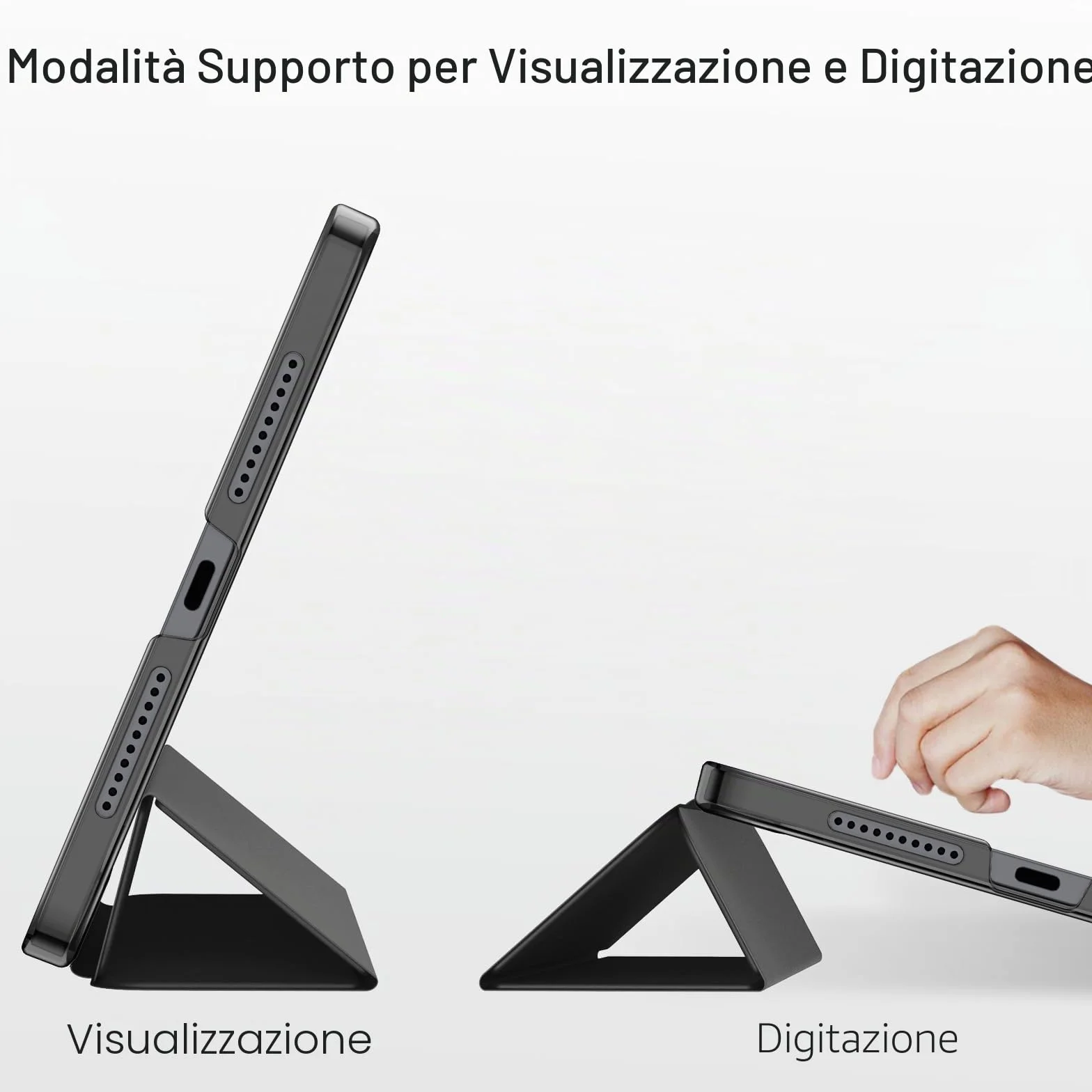 JETech Custodia iPad mini A17 Pro 2024 7a Generazione mini 6 2021 6a Generazione Supporto Sottile Retro Rigido Cover Auto Svegliati Sonno Nero