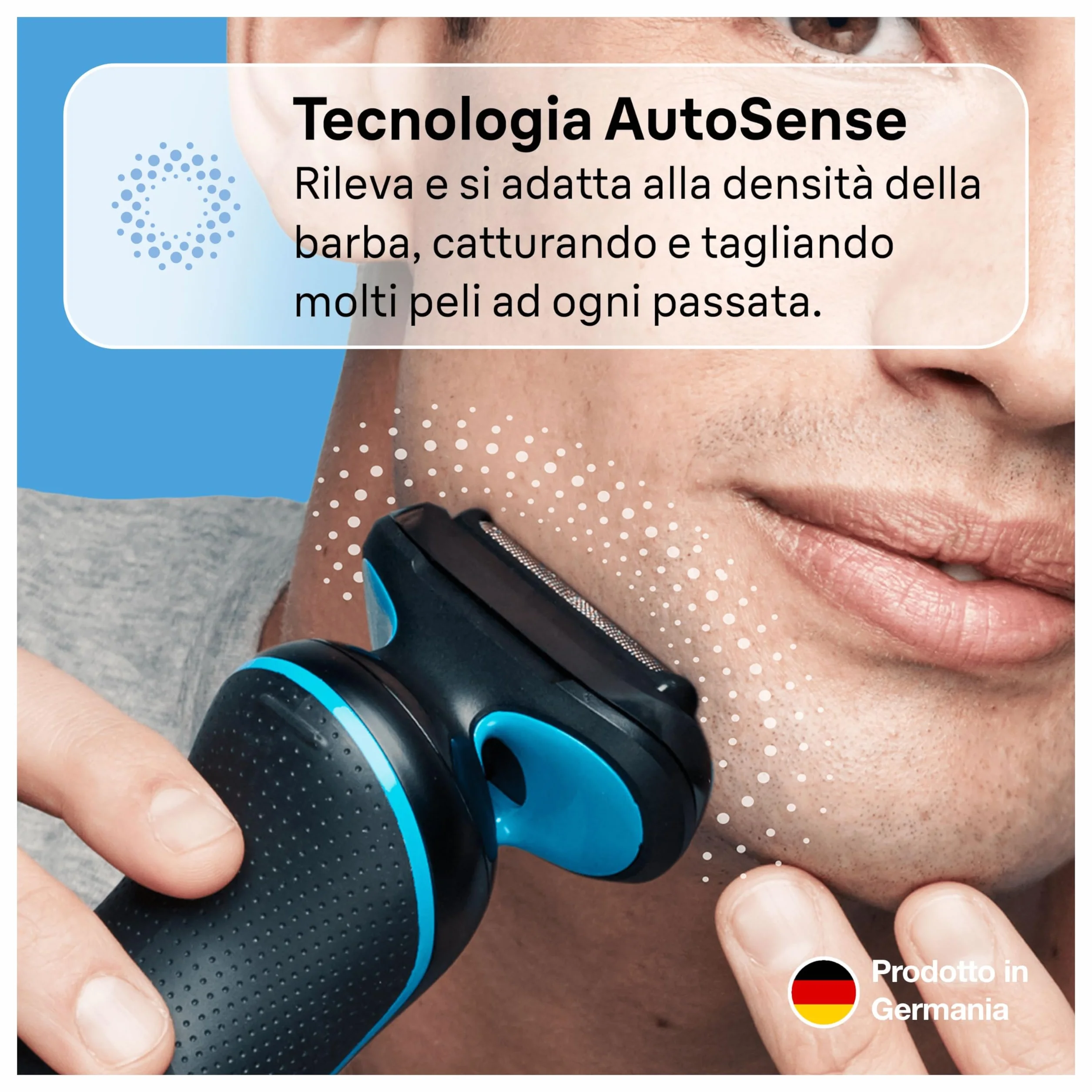 Braun Series 5 Rasoio Elettrico Barba Uomo, Wet&Dry Ricaricabile, 51-B1000s Blu