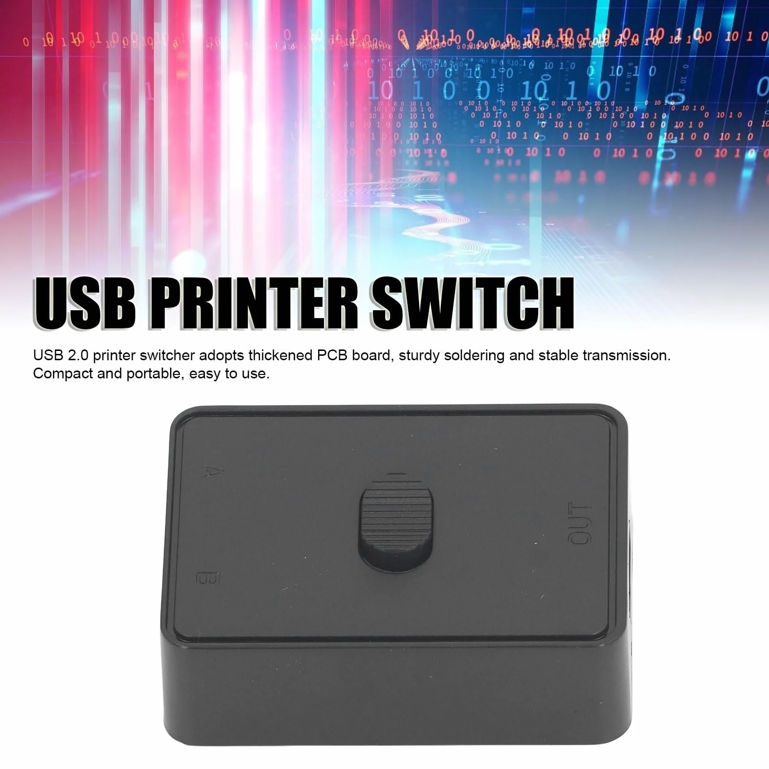 Selettore Interruttore USB 2.0, Commutatore USB Bidirezionale 2 in 1 Uscita o 1 in 2 Uscite 2 Computer Condividono 1 Dispositivo per Tastiera, Mouse, Switch KVM USB per 2 Computer