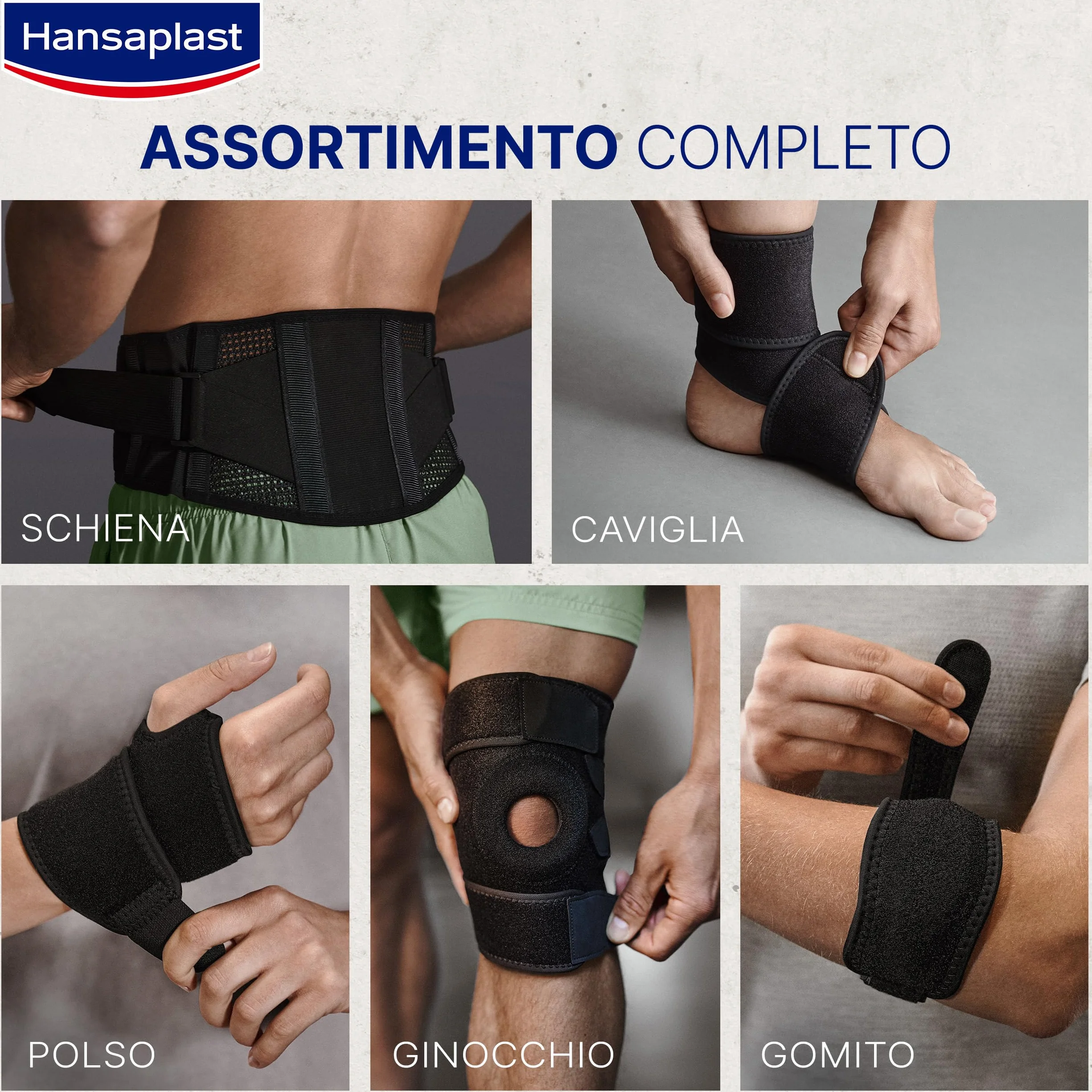 Hansaplast Sport Supporto Ginocchio, Ginocchiera sportiva con regolazione pressione, Tutore ginocchio Thermo-Tech