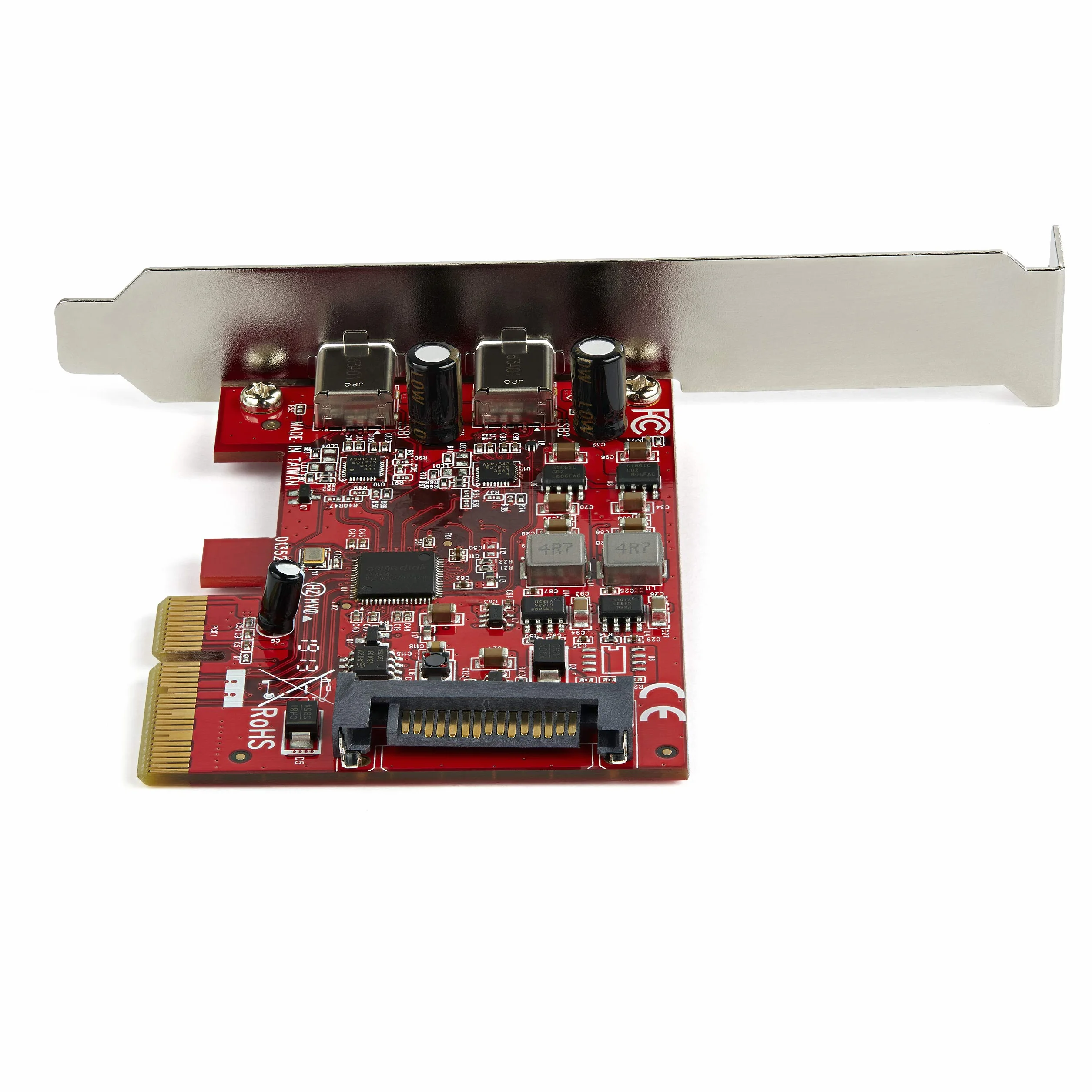 StarTech.com Scheda PCIe a 2 porte USB 3.1 (10Gbps), PCIe Gen 3 x4, ASM3142 Chipset, Scheda PCI Express USB Tipo C (PEXUSB312C3)