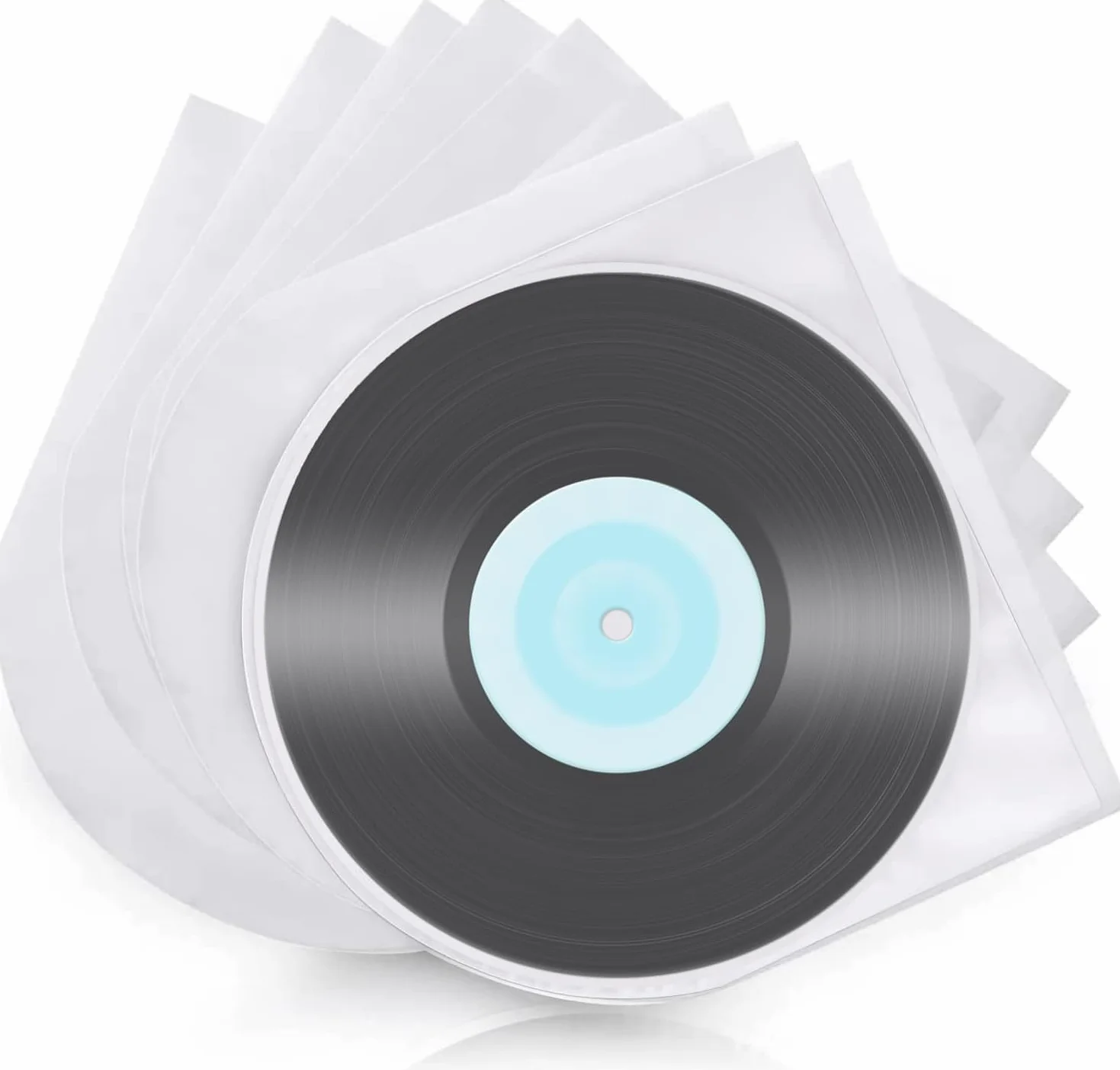 Buste interne per dischi in vinile semitrasparenti antistatici in vinile, per dischi da 30,5 cm, 100 pezzi