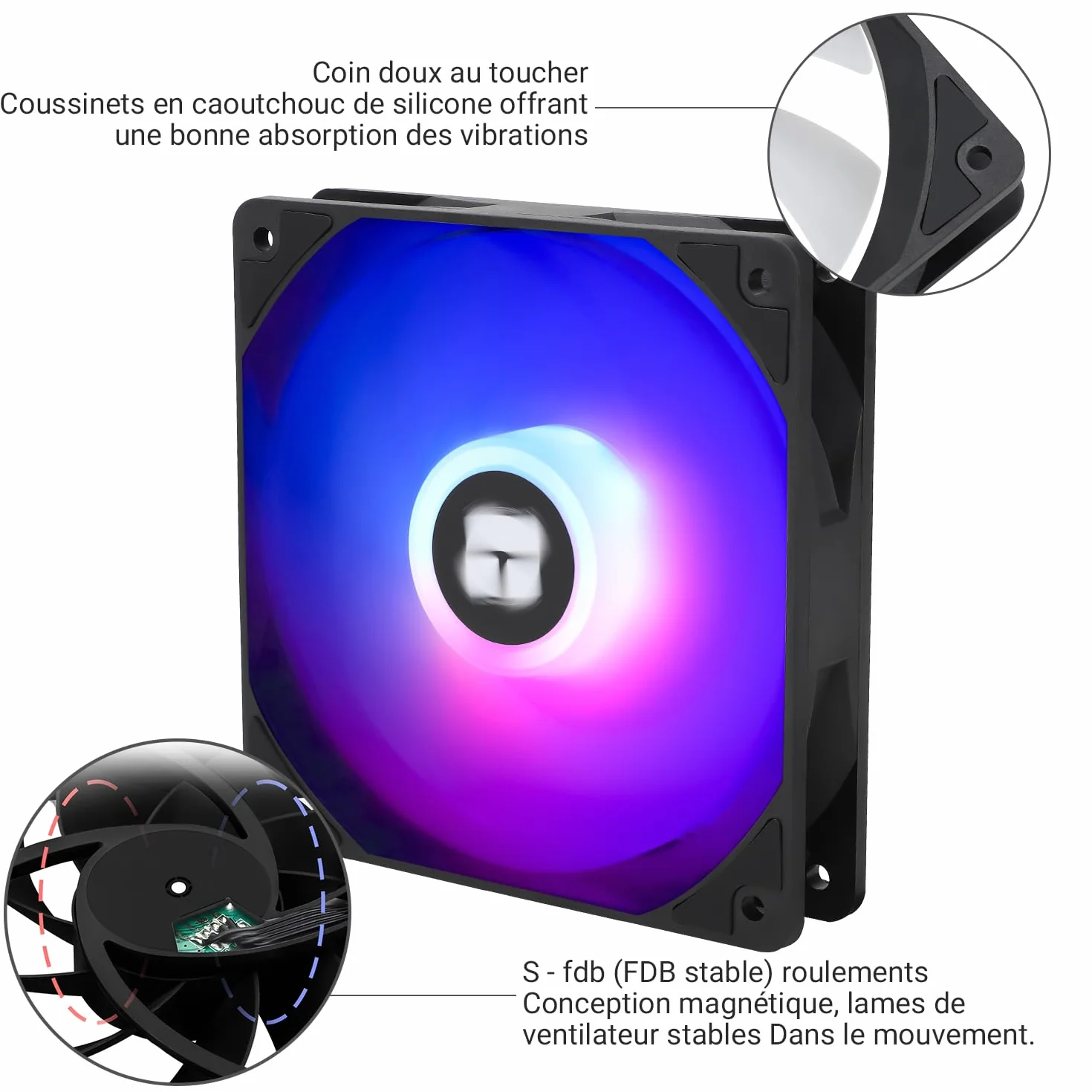 TR TL-C12C-S X5 CPU Air Fan 120mm ARGB Case Cooler Fan, Ventilatore per computer silenzioso PWM con cuscinetto S-FDB, Ventola di raffreddamento velocità fino a 1550 rpm
